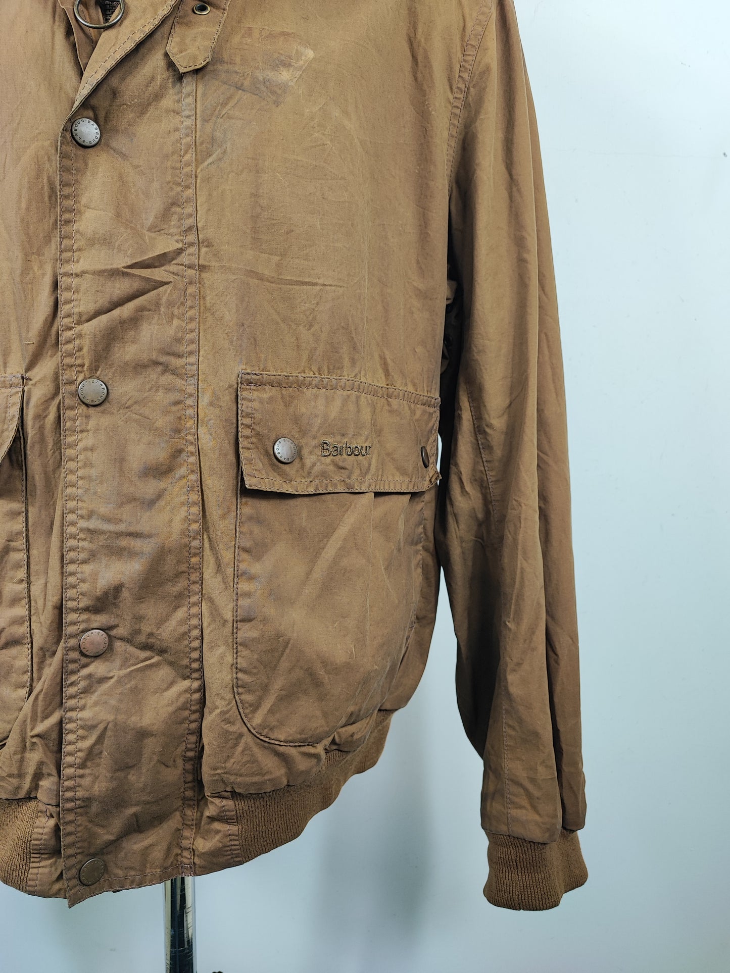 Barbour Giacca uomo Wax Flyer Jacket Large Beige Man Beige Wax Flyer Jacket Size L