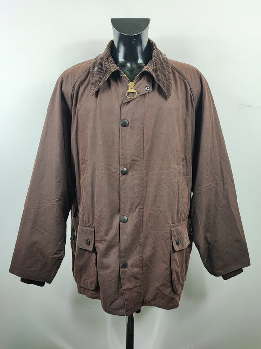 Barbour Giacca Bedale marrone Vintage C50/127 CM XXL Brown Waxed Bedale Jacket size XXL