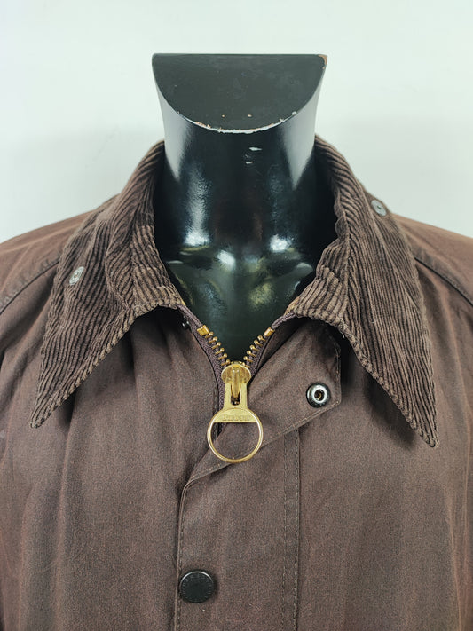 Barbour Giacca Bedale marrone Vintage C50/127 CM XXL Brown Waxed Bedale Jacket size XXL