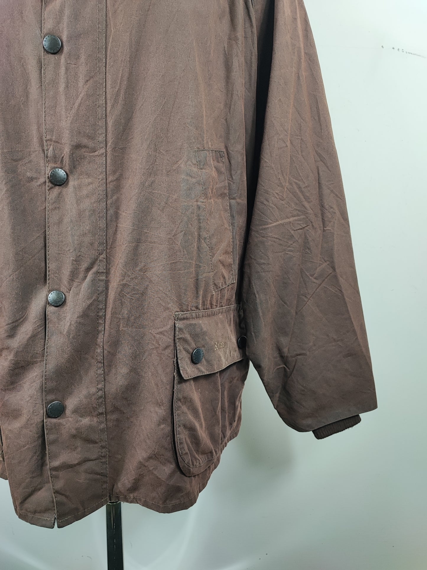 Barbour Giacca Bedale marrone Vintage C50/127 CM XXL Brown Waxed Bedale Jacket size XXL