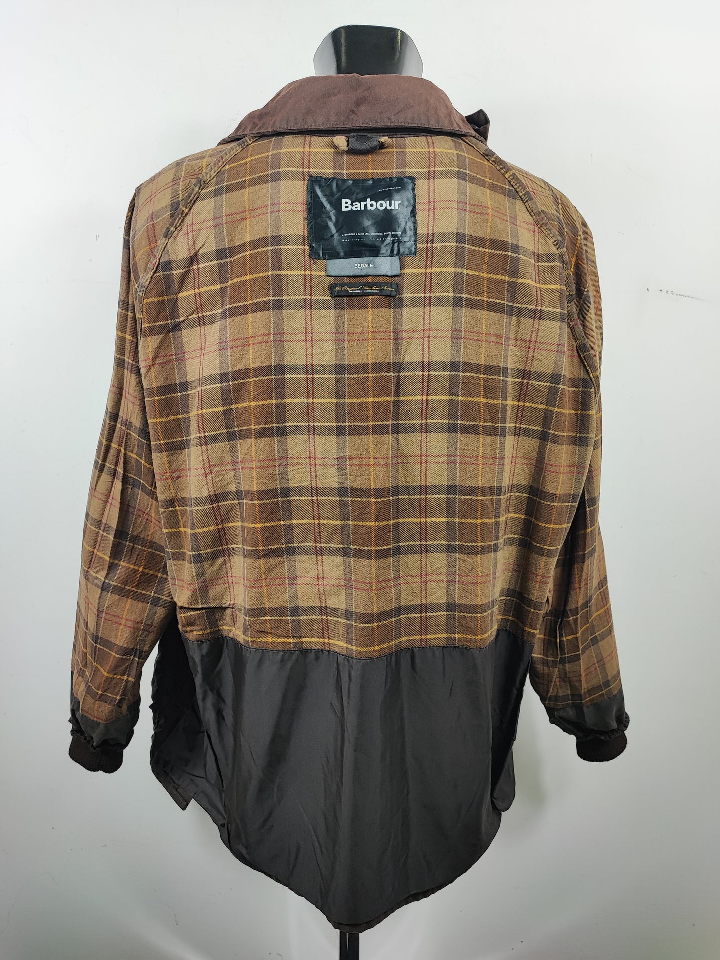 Barbour Giacca Bedale marrone Vintage C50/127 CM XXL Brown Waxed Bedale Jacket size XXL