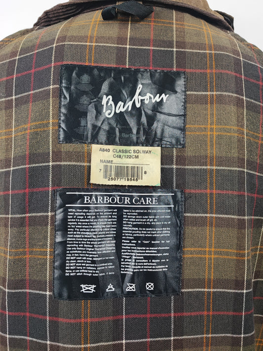 Barbour Classic Solway verde Cerato C48/122 cm XLarge- Man Wax Classic Solway Olive jacket XLarge