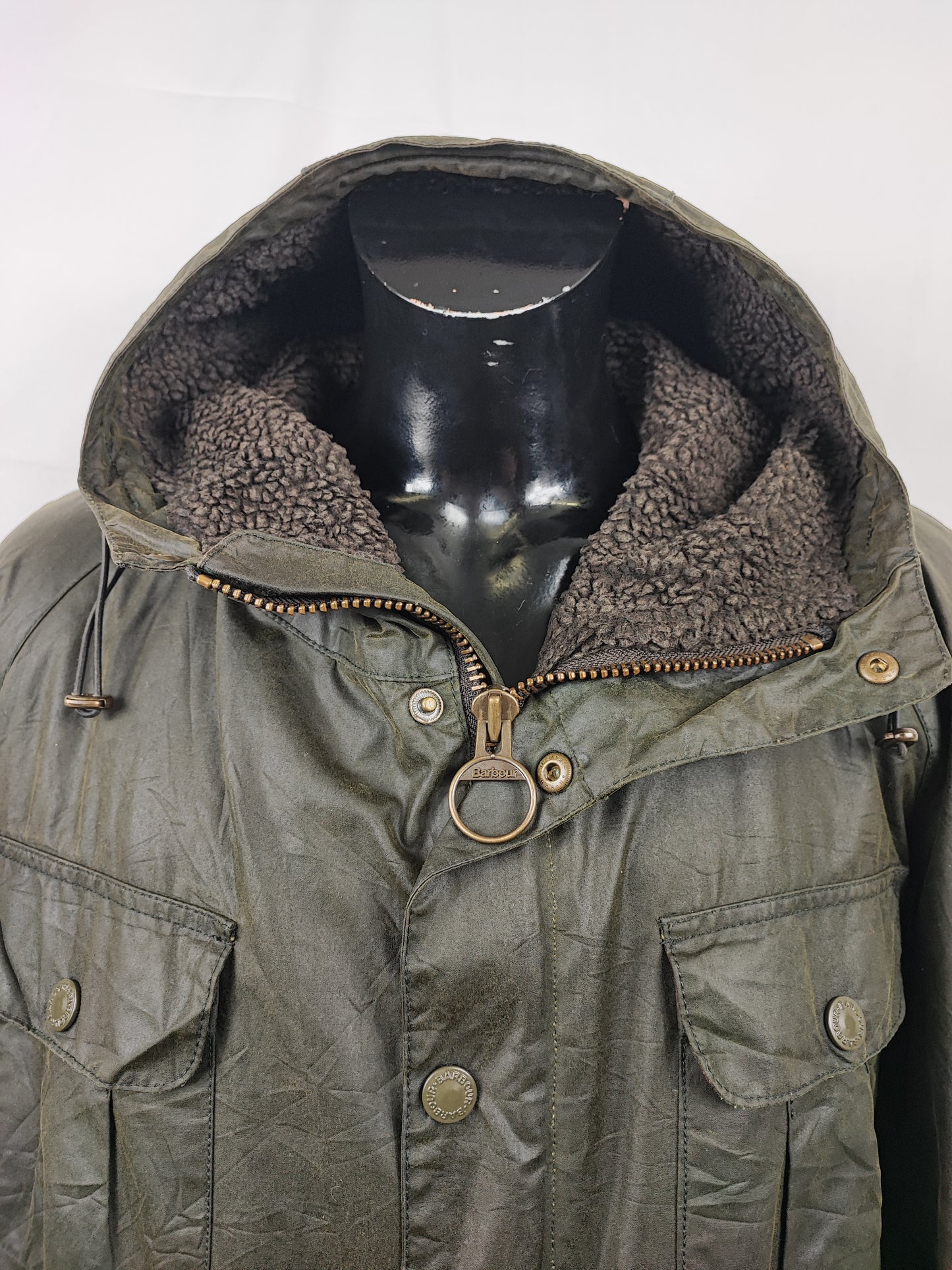 Barbour Parka Giacca verde Uomo Brindle wax jacket XL Man Green wax Jacket Size XL