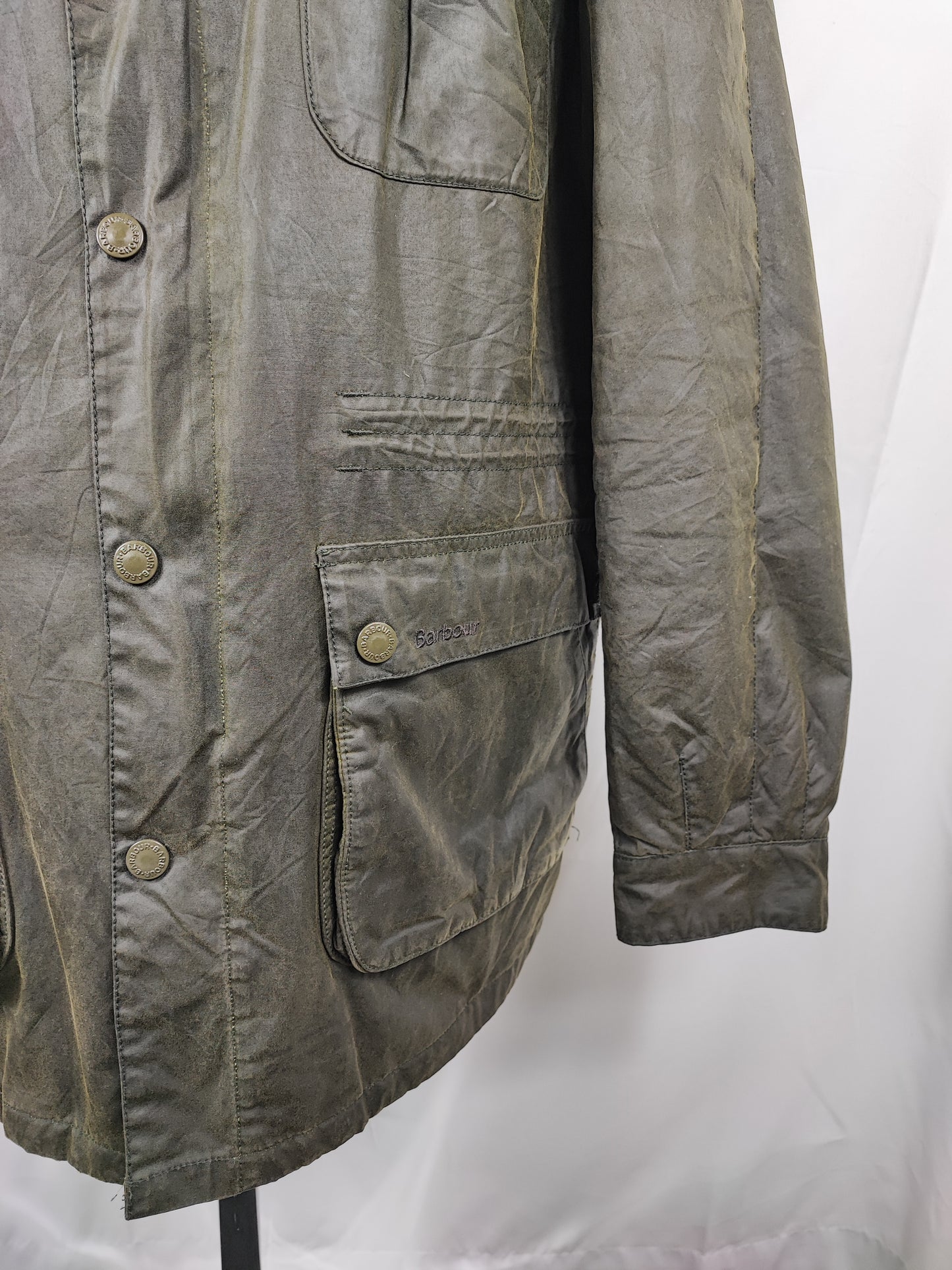 Barbour Parka Giacca verde Uomo Brindle wax jacket XL Man Green wax Jacket Size XL