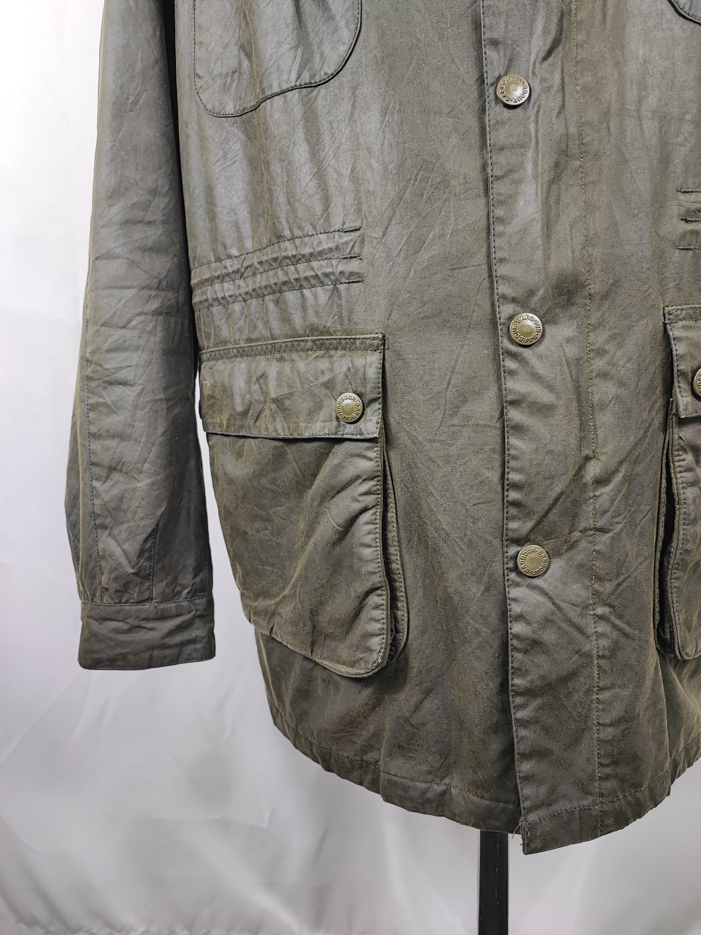 Barbour Parka Giacca verde Uomo Brindle wax jacket XL Man Green wax Jacket Size XL