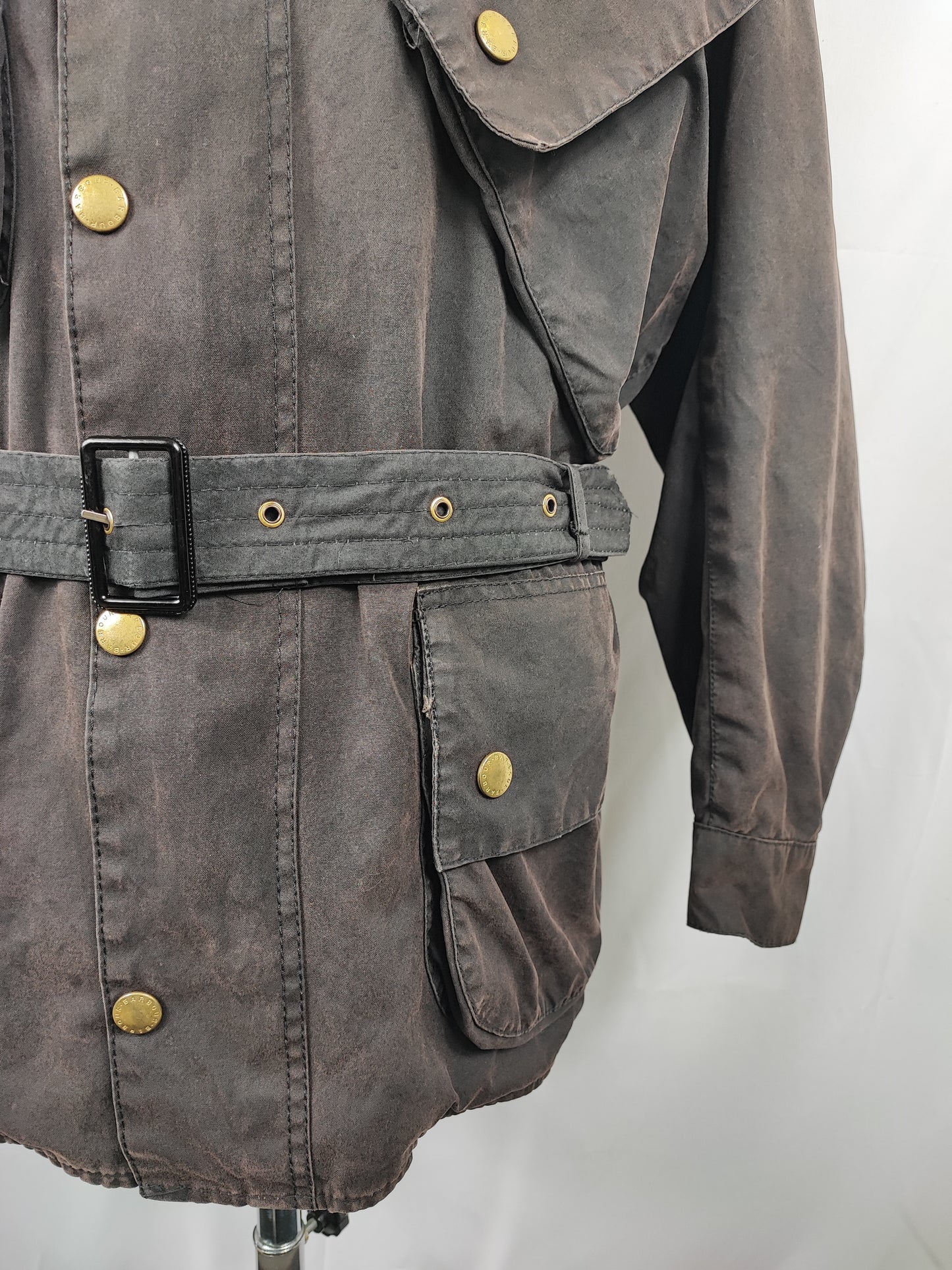 Barbour International nero uomo Large C42/107cm - Man Black Wax International Jacket C42 Size L