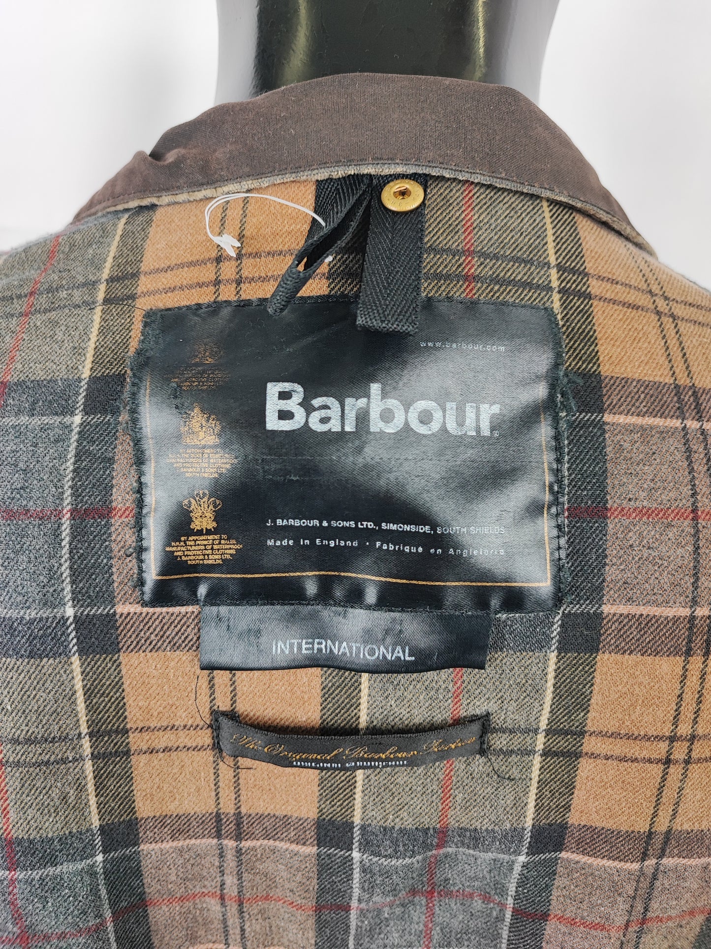 Barbour International nero uomo Large C42/107cm - Man Black Wax International Jacket C42 Size L