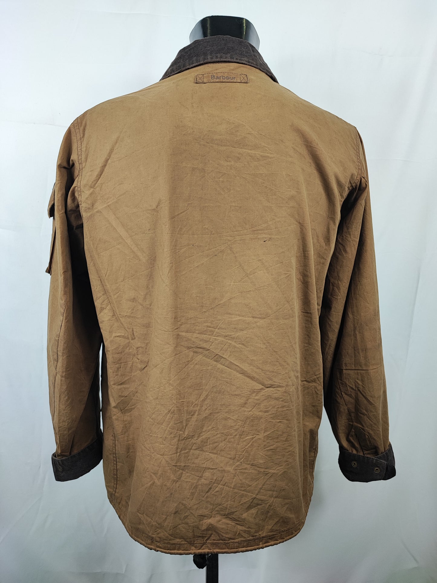 Barbour Giacca Uomo Beige Lowland Large Man Lowland Wax Beige Jacket Size Large