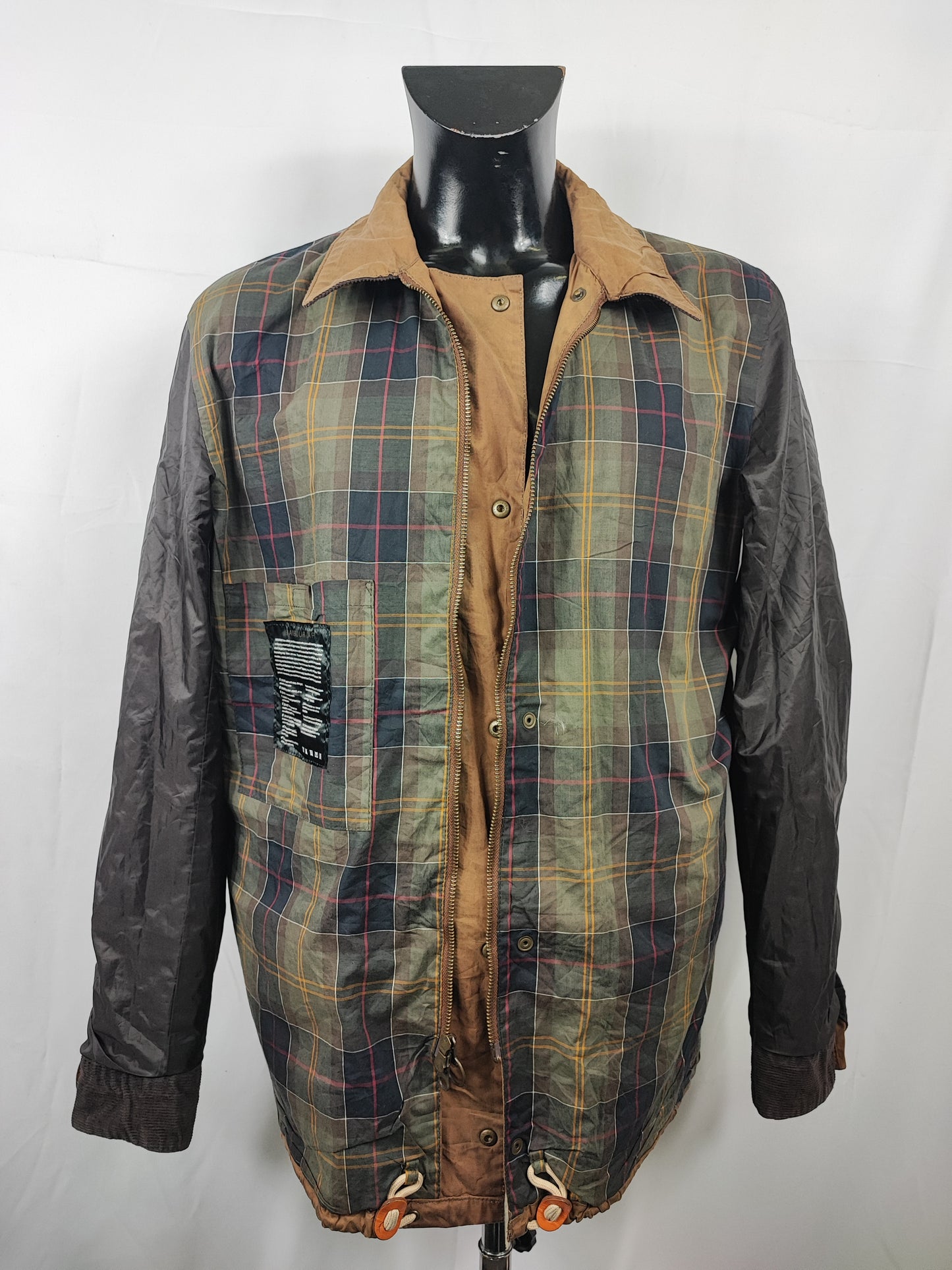 Barbour Giacca Uomo Beige Lowland Large Man Lowland Wax Beige Jacket Size Large
