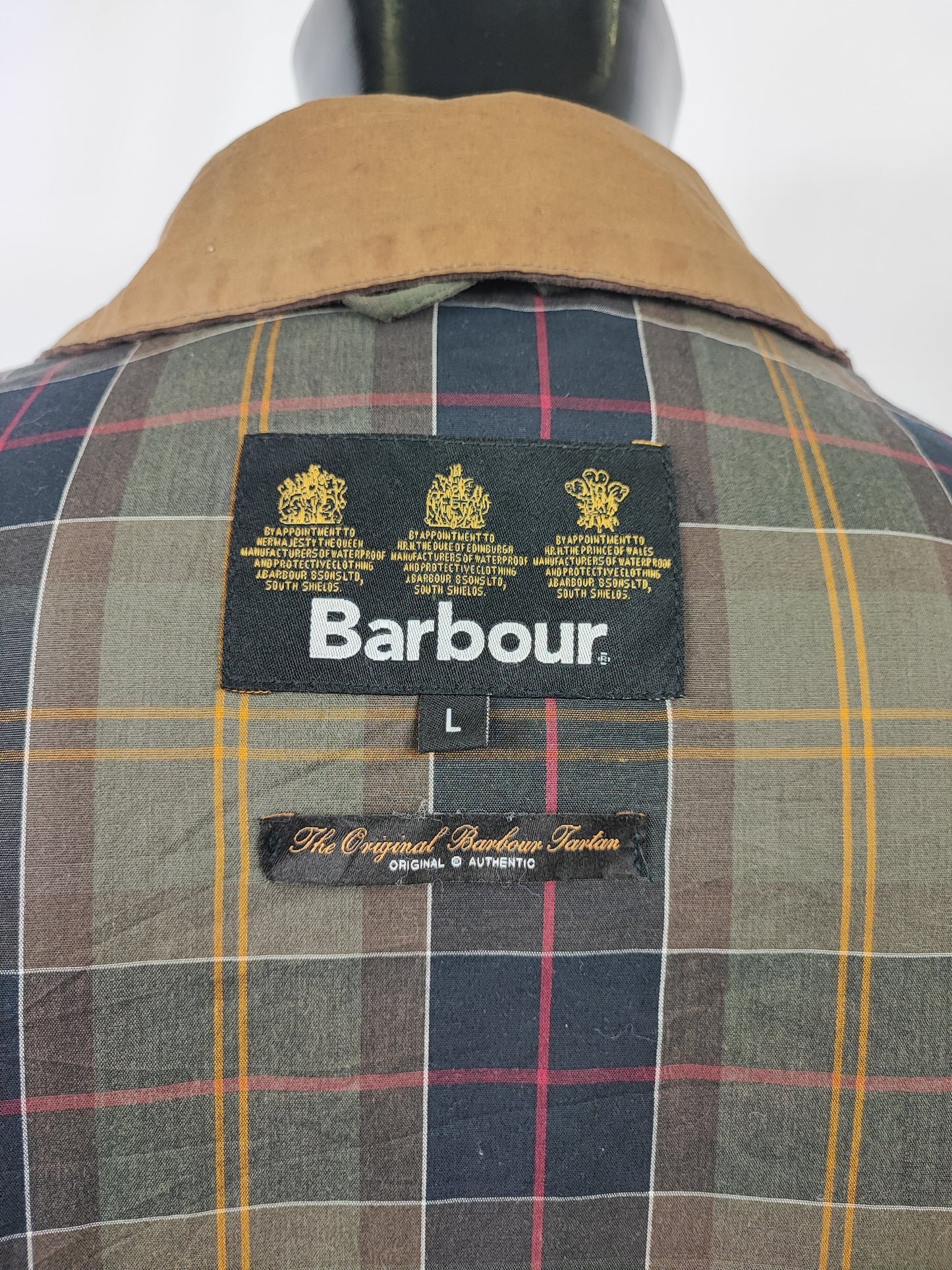 Barbour Giacca Uomo Beige Lowland Large Man Lowland Wax Beige Jacket Size Large