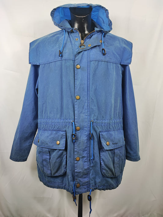 Parka Barbour cerato Blu XLarge  -  Man Waxed Navy jacket with hood size Xlarge