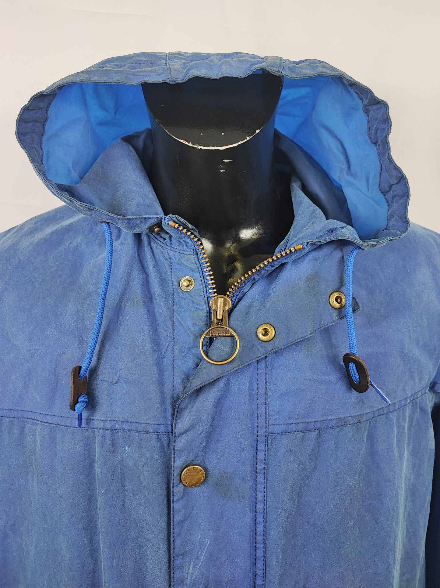 Parka Barbour cerato Blu XLarge  -  Man Waxed Navy jacket with hood size Xlarge