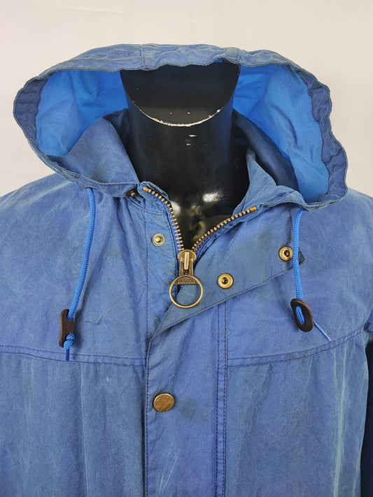 Parka Barbour cerato Blu XLarge  -  Man Waxed Navy jacket with hood size Xlarge