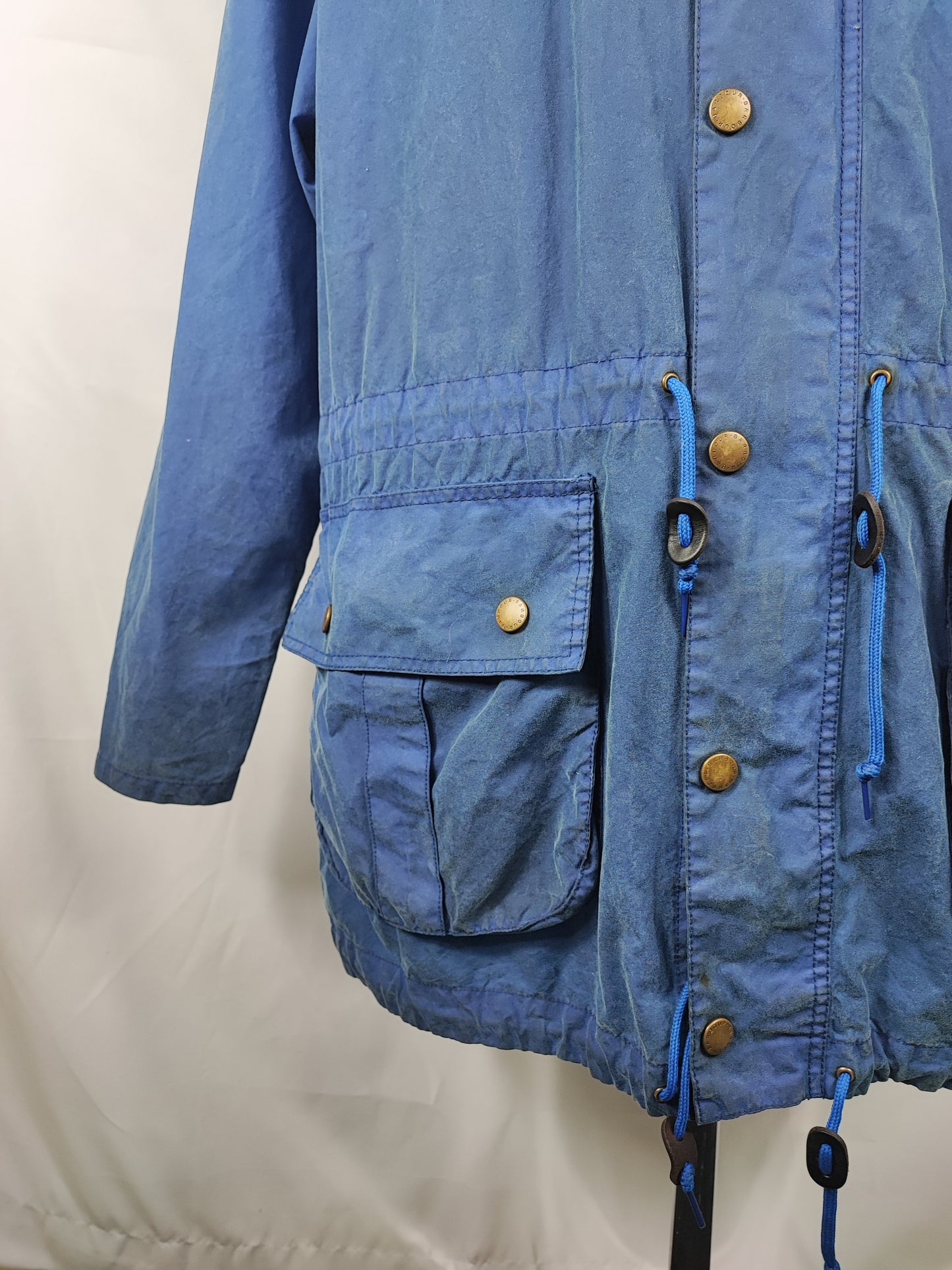 Parka Barbour cerato Blu XLarge  -  Man Waxed Navy jacket with hood size Xlarge