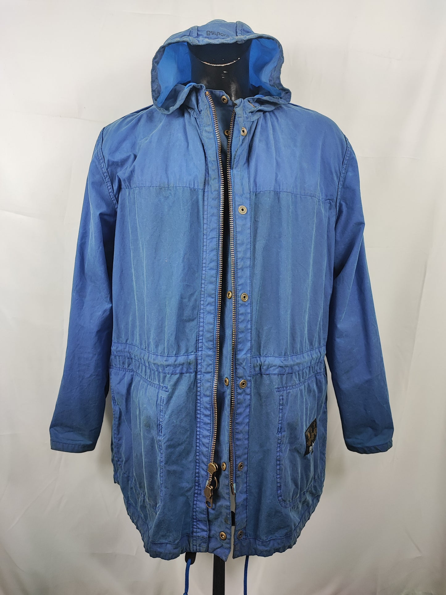 Parka Barbour cerato Blu XLarge  -  Man Waxed Navy jacket with hood size Xlarge