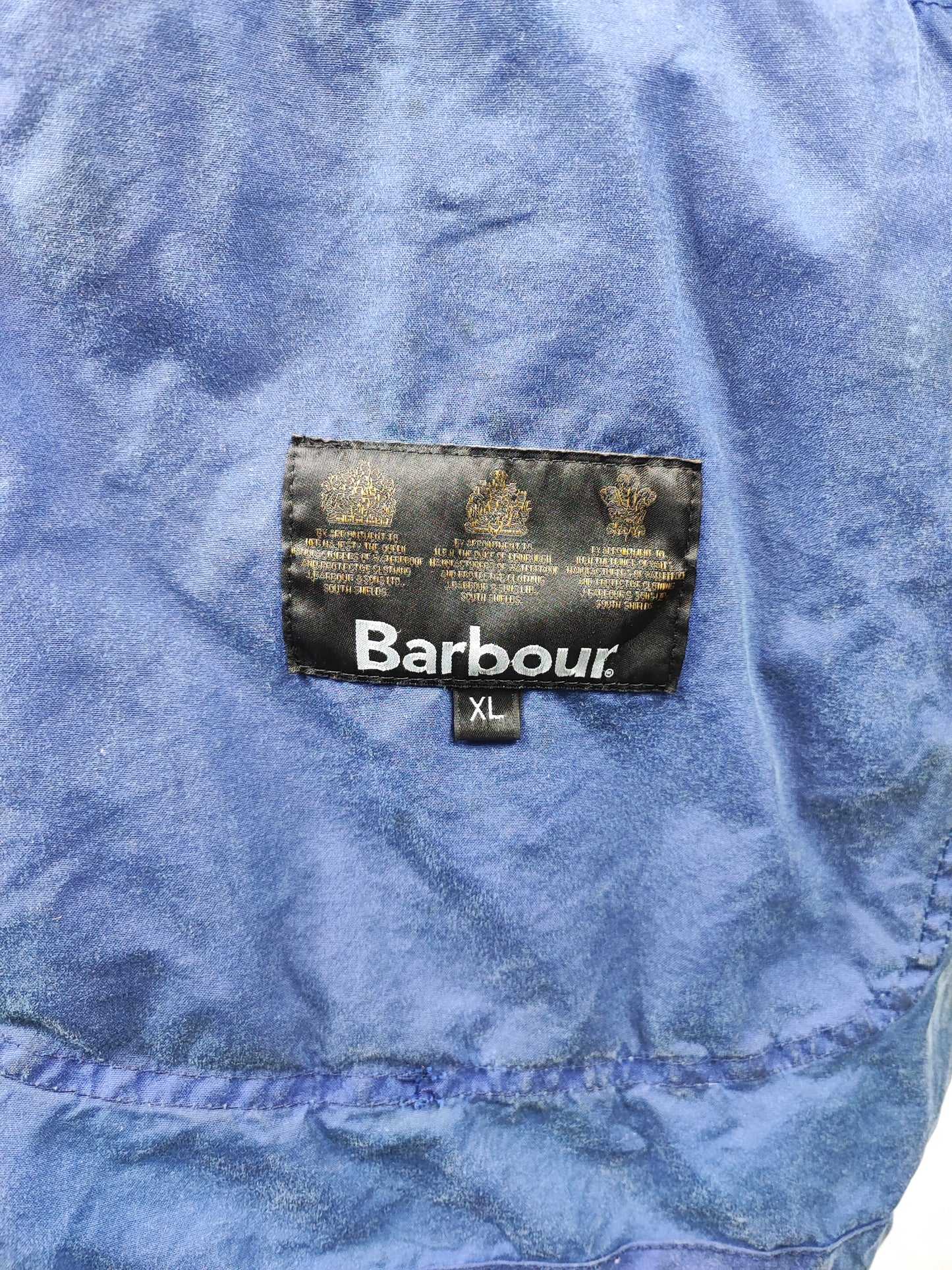 Parka Barbour cerato Blu XLarge  -  Man Waxed Navy jacket with hood size Xlarge