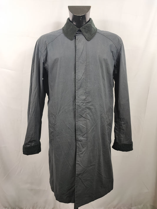 Trench Barbour uomo Merton blu Medium cerato - Man Merton Navy Flyweight Trench size Medium
