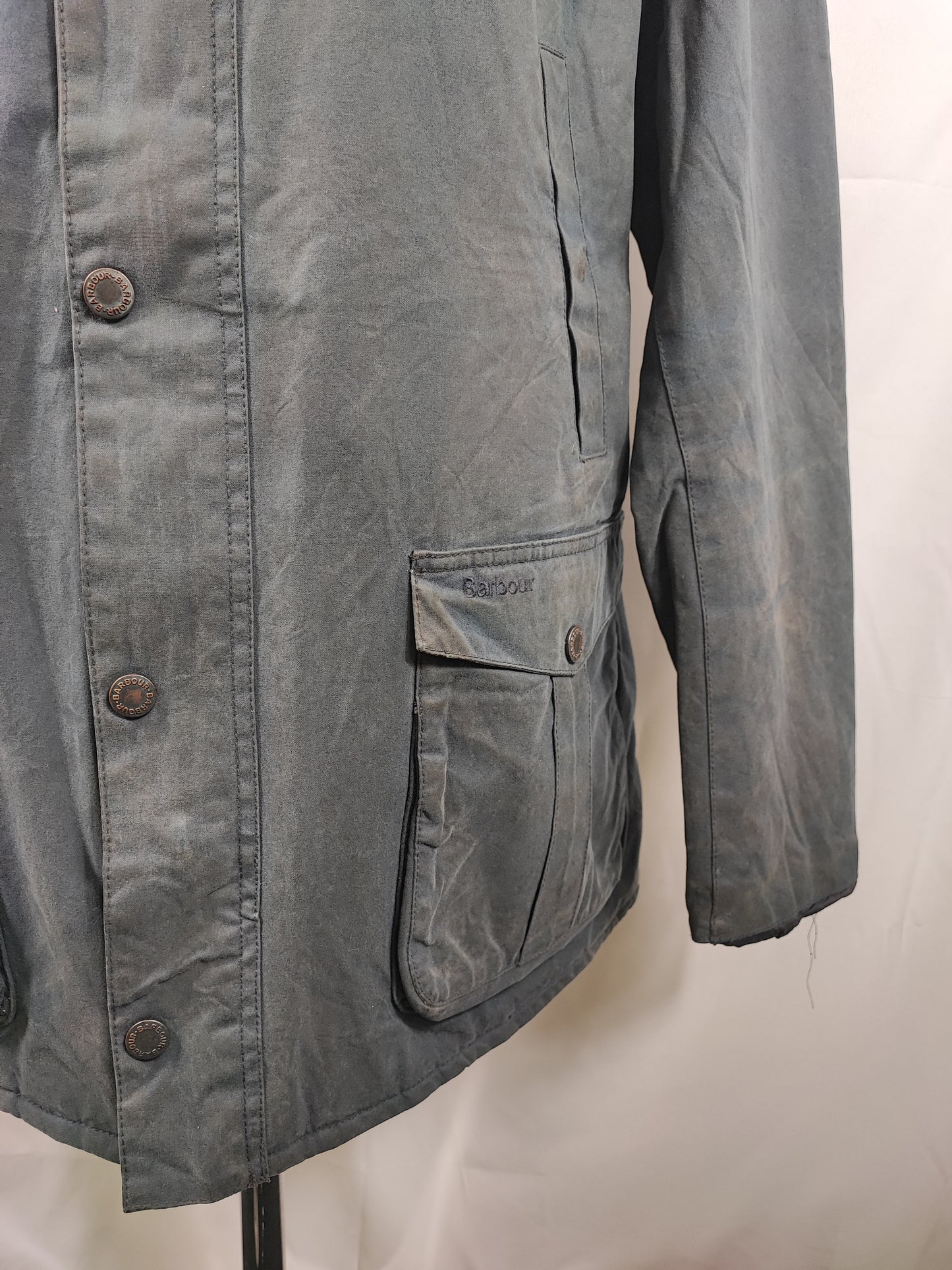 Giacca Barbour Uomo Blu cerata Leeward XXL - Man Navy wax Leeward Jacket Size XXLarge