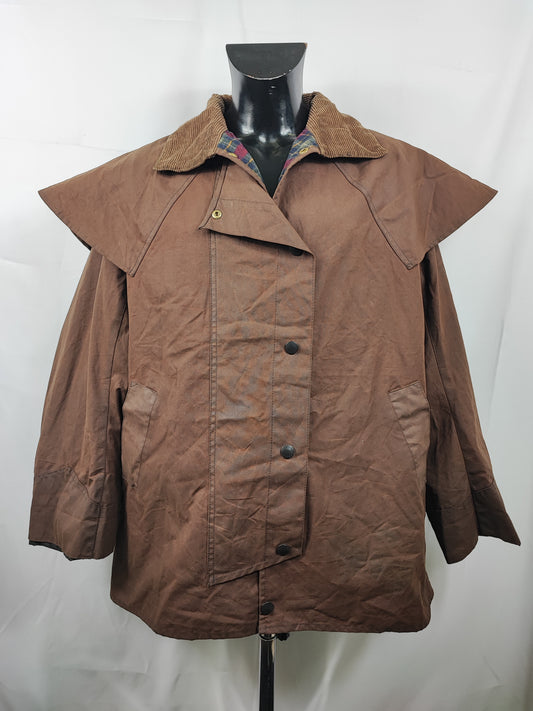 RARO Barbour Backhouse marrone C44/112 cm Man Riding Brown Wax Jacket size XLarge