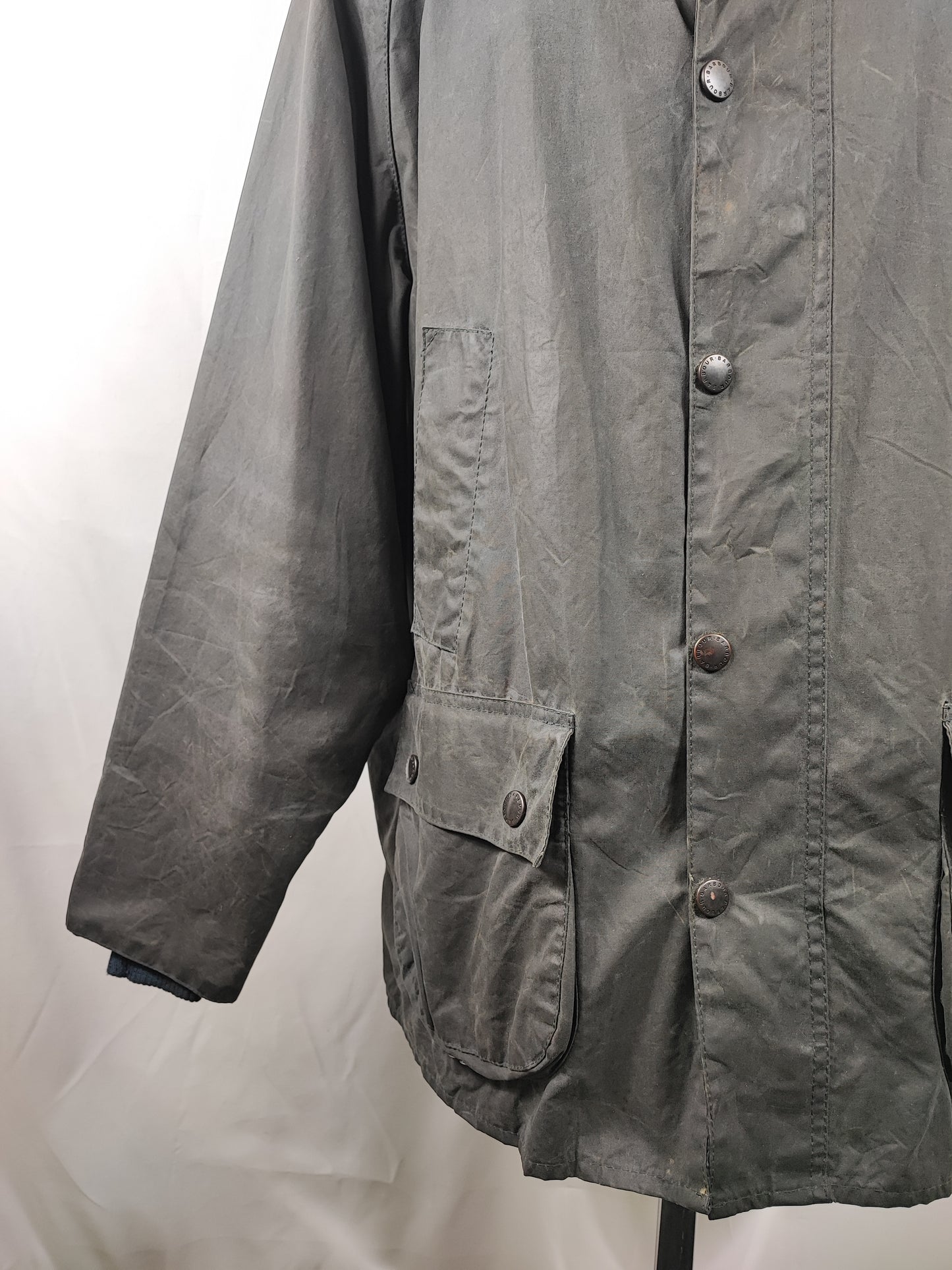 Barbour Bedale Uomo Vintage Blu C48/122cm Man Bedale waxed Navy jacket Size XL