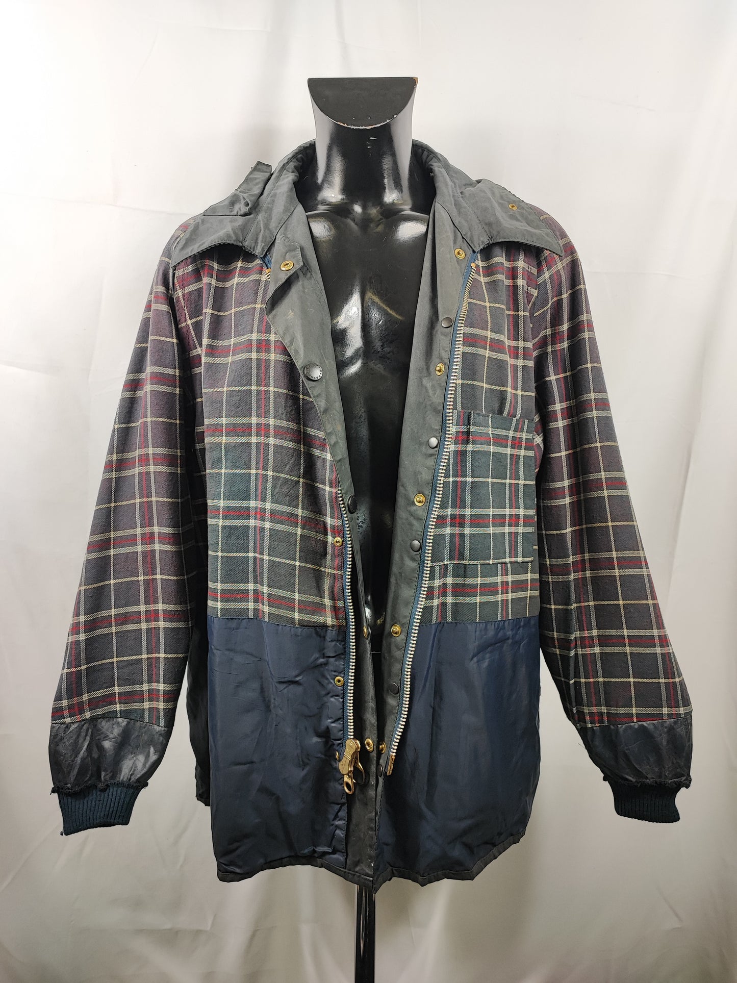 Barbour Bedale Uomo Vintage Blu C48/122cm Man Bedale waxed Navy jacket Size XL