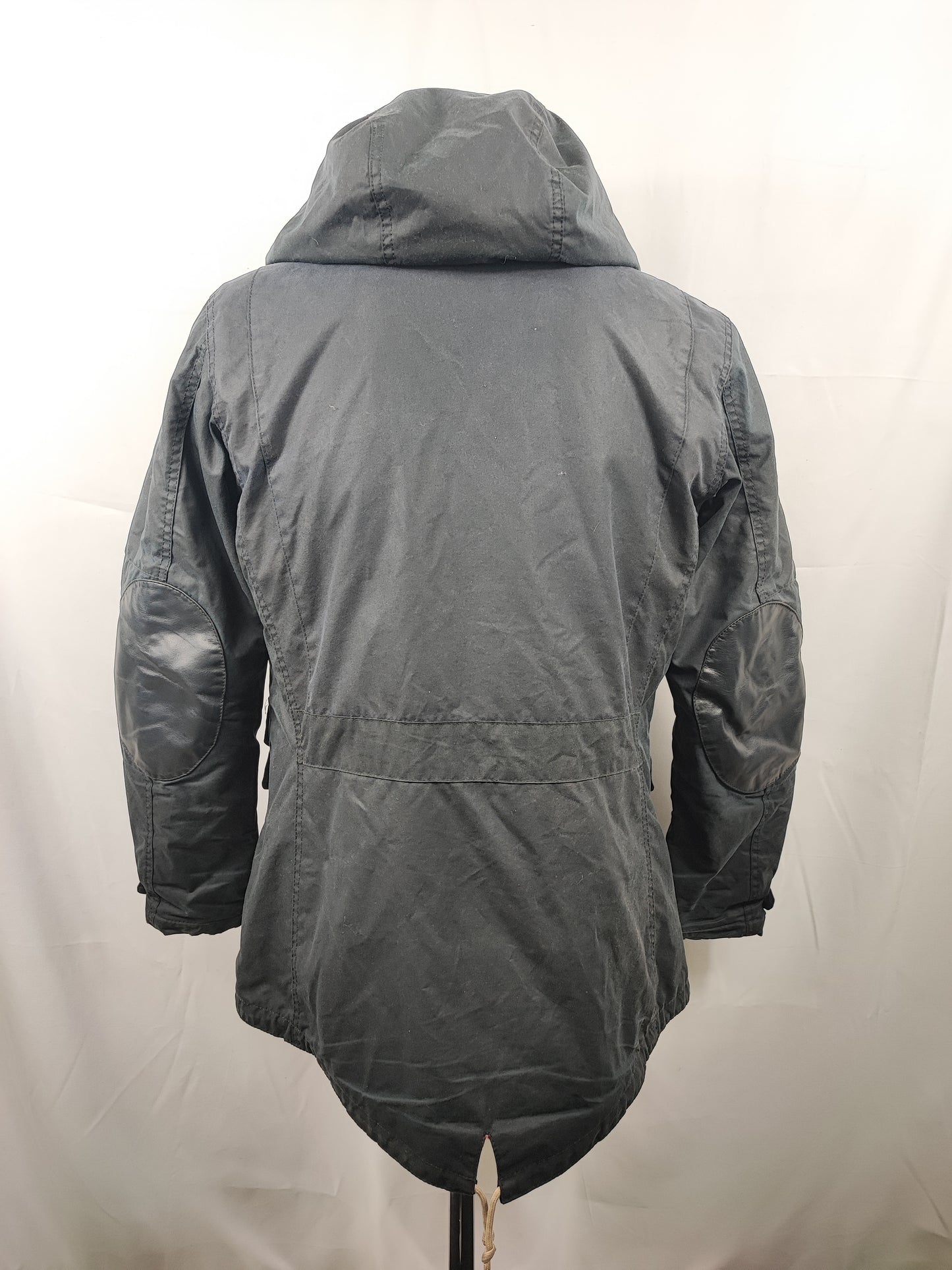 Game Parka Barbour blu con cappuccio Medium- Man Wax Navy Game Parka Size Medium