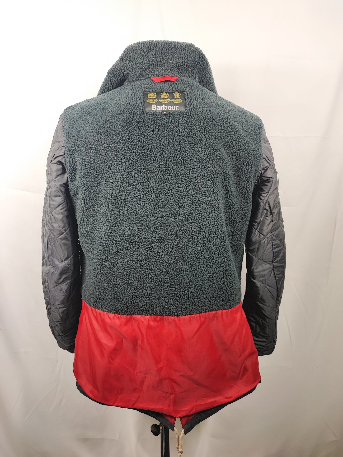 Game Parka Barbour blu con cappuccio Medium- Man Wax Navy Game Parka Size Medium