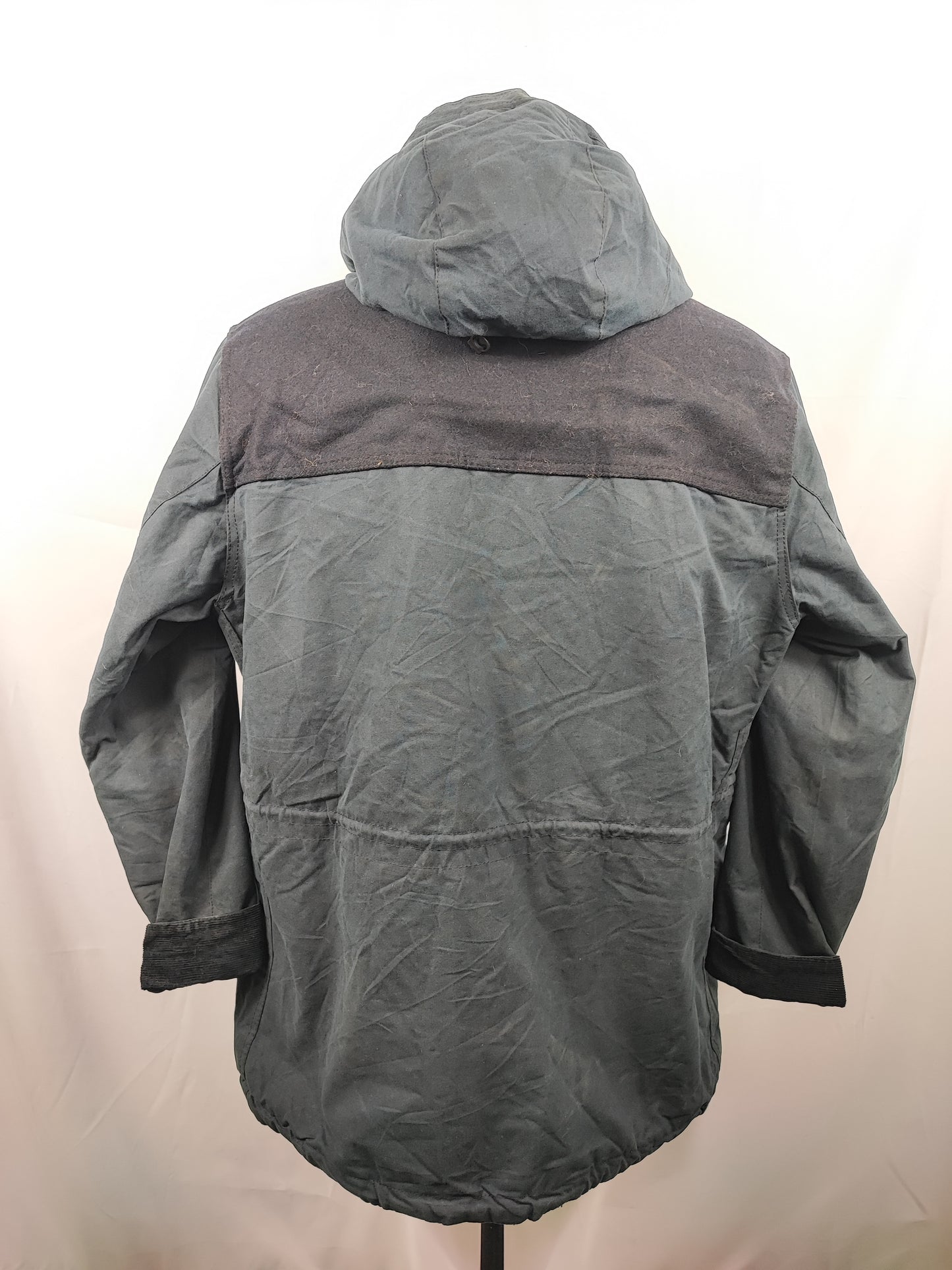 Parka Barbour blu da uomo Nautic cerato Large - Man wax navy parka size Large