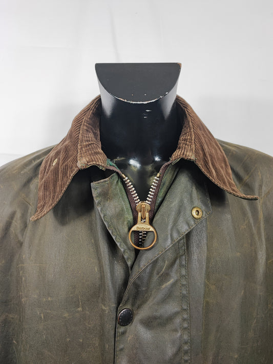 RARA Giacca Barbour Vintage Northumbria C46/117 cm-Green Vintage Waxed Northumbria Jacket Size Xlarge