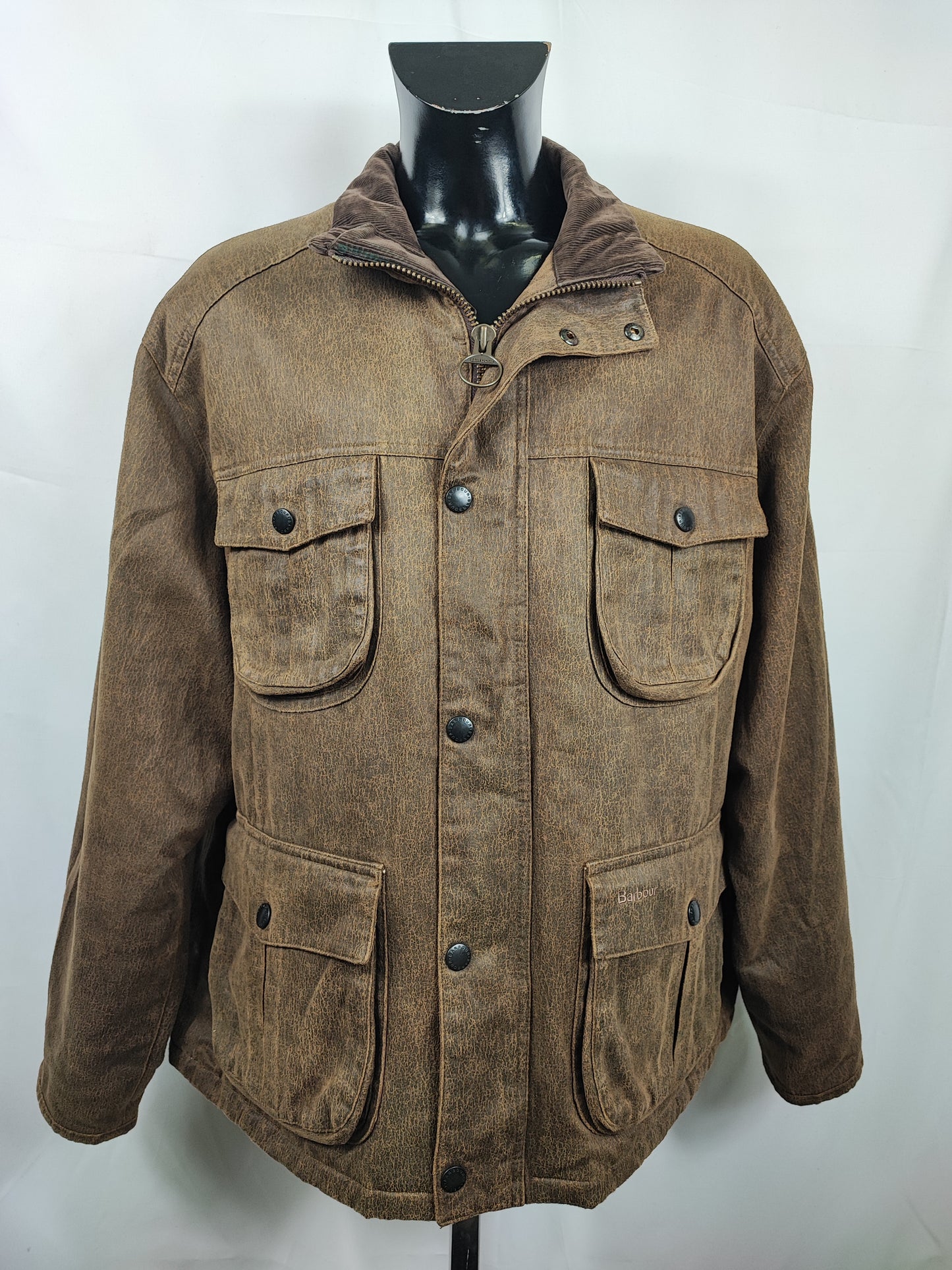 Barbour Giacca Uomo Weather Utility Non cerata XXLarge- Man Brown Weather Worked utility XXL