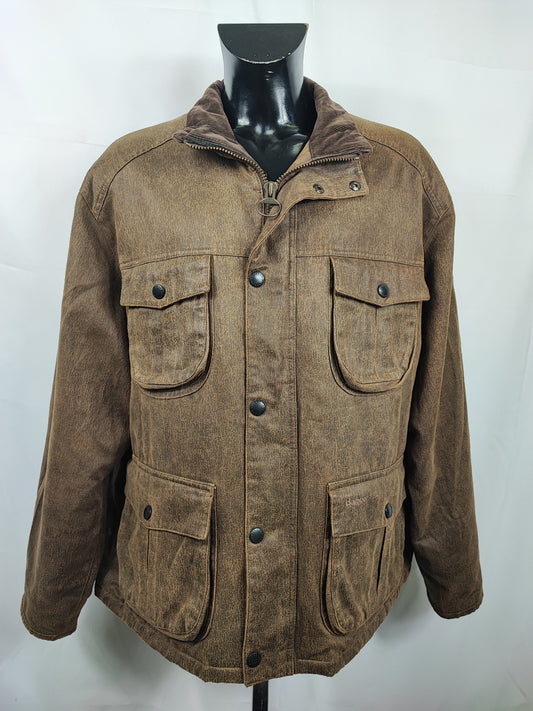 Barbour Giacca Uomo Weather Utility Non cerata XXLarge- Man Brown Weather Worked utility XXL