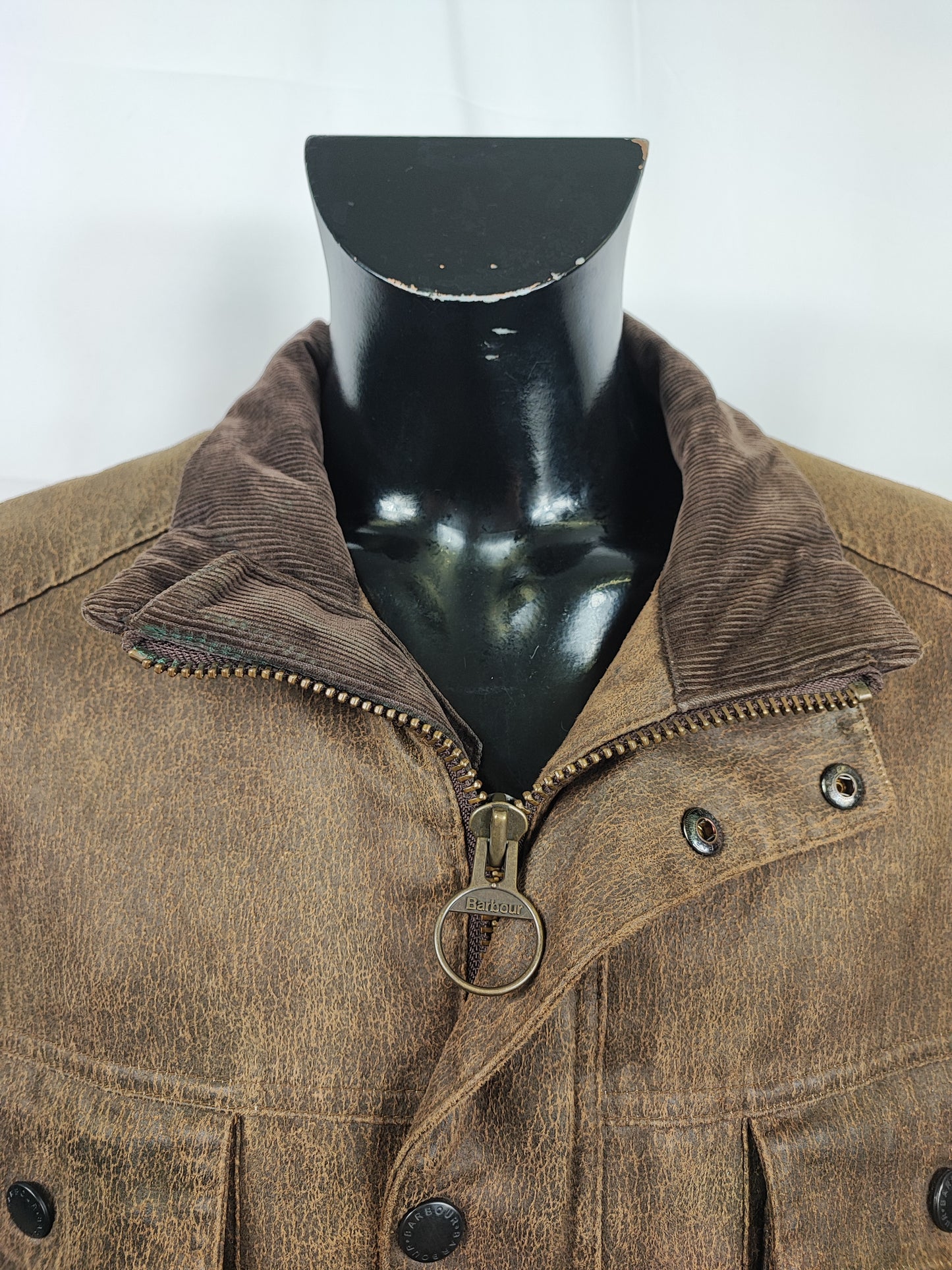 Barbour Giacca Uomo Weather Utility Non cerata XXLarge- Man Brown Weather Worked utility XXL