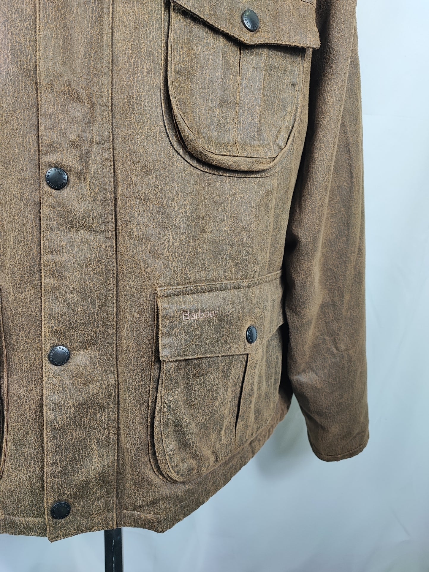 Barbour Giacca Uomo Weather Utility Non cerata XXLarge- Man Brown Weather Worked utility XXL