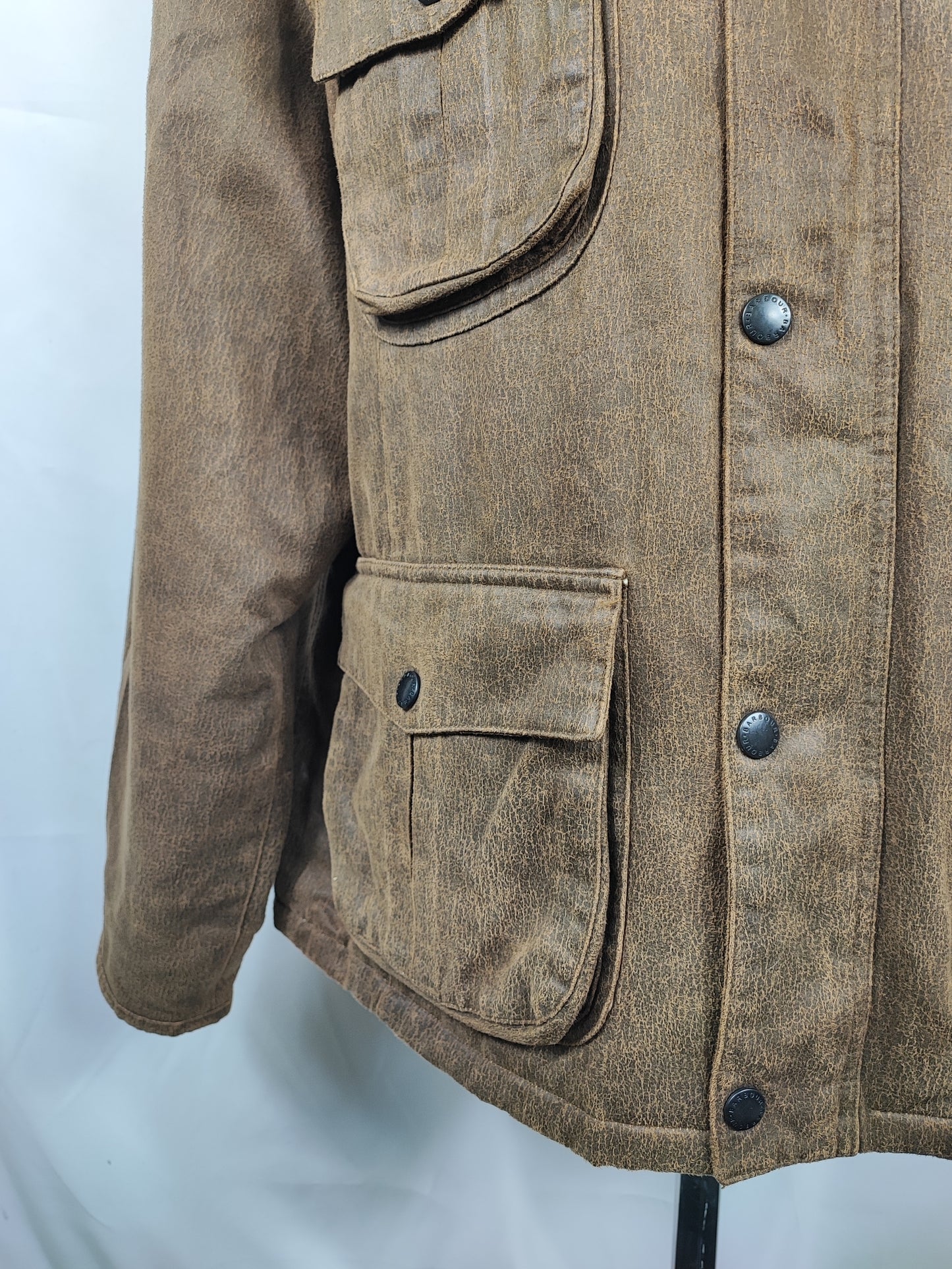 Barbour Giacca Uomo Weather Utility Non cerata XXLarge- Man Brown Weather Worked utility XXL