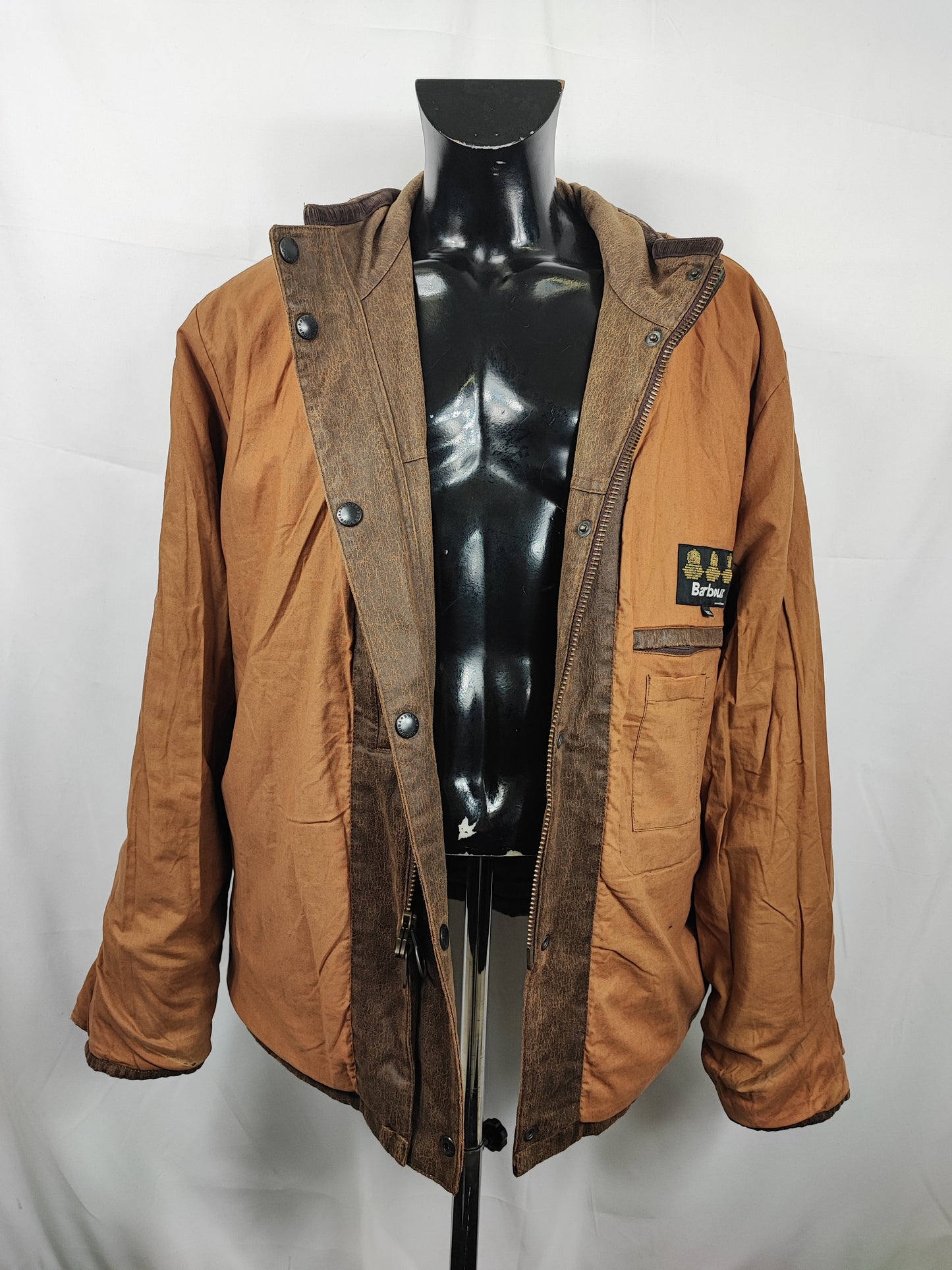 Barbour Giacca Uomo Weather Utility Non cerata XXLarge- Man Brown Weather Worked utility XXL