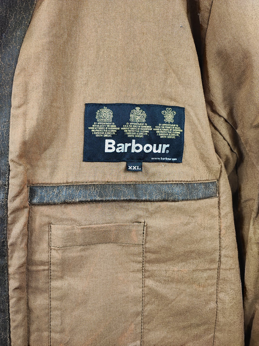Barbour Giacca Uomo Weather Utility Non cerata XXLarge- Man Brown Weather Worked utility XXL