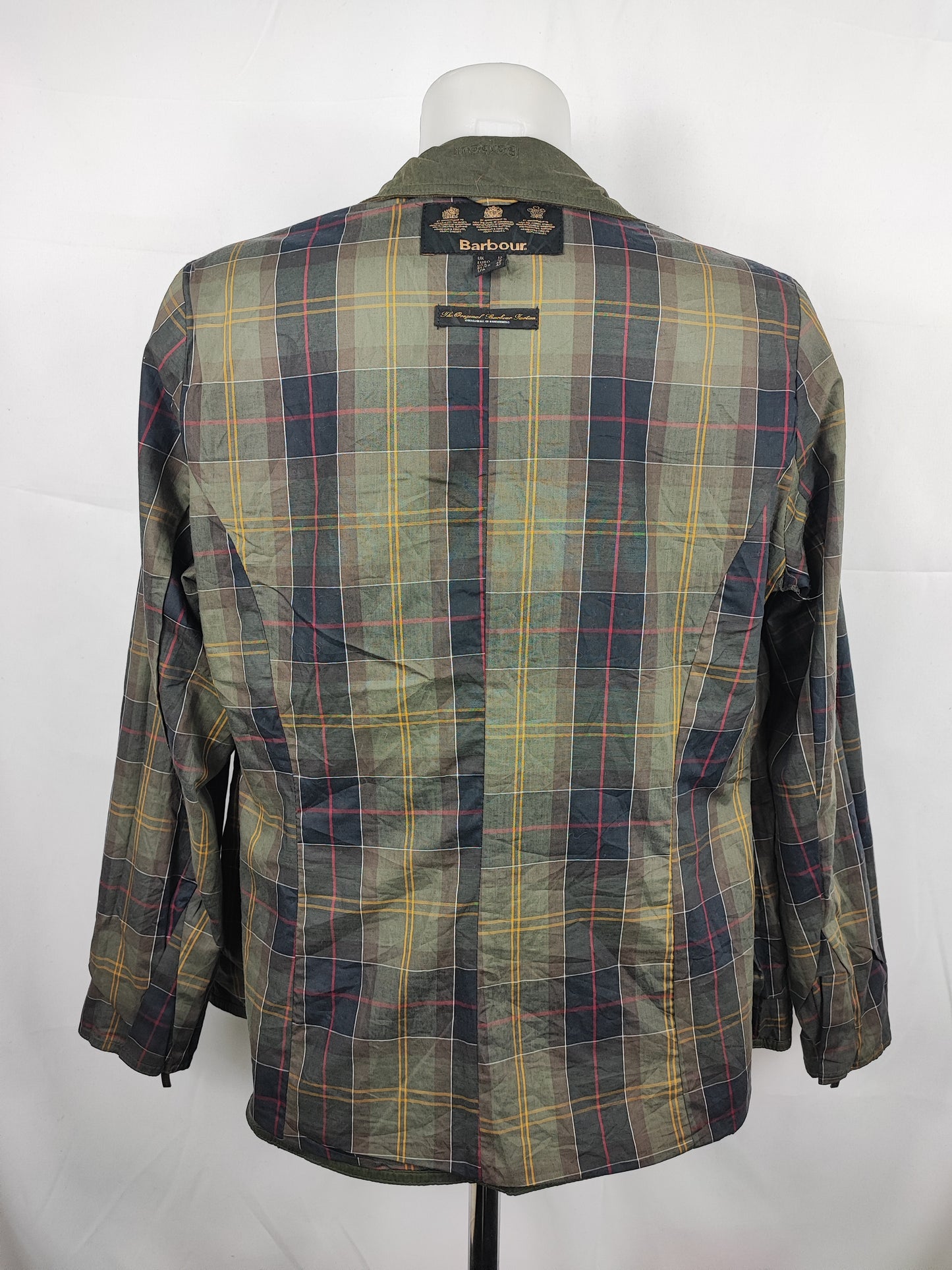 Giacca Barbour corta verde oliva Flyweight Wax jacket UK 12 - Green Wax Utility Jacket Size M