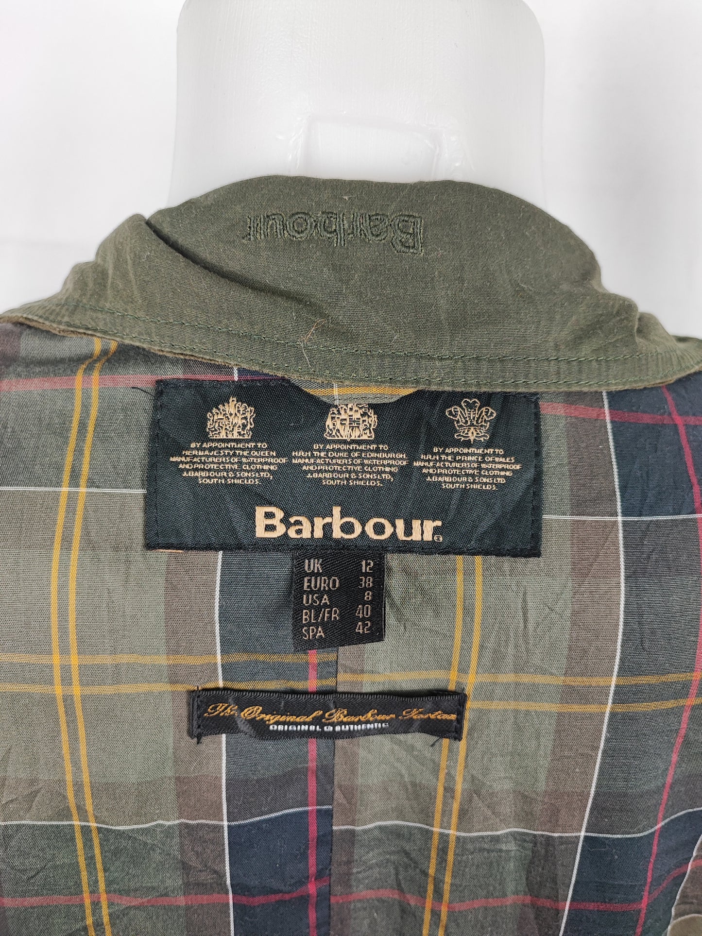 Giacca Barbour corta verde oliva Flyweight Wax jacket UK 12 - Green Wax Utility Jacket Size M