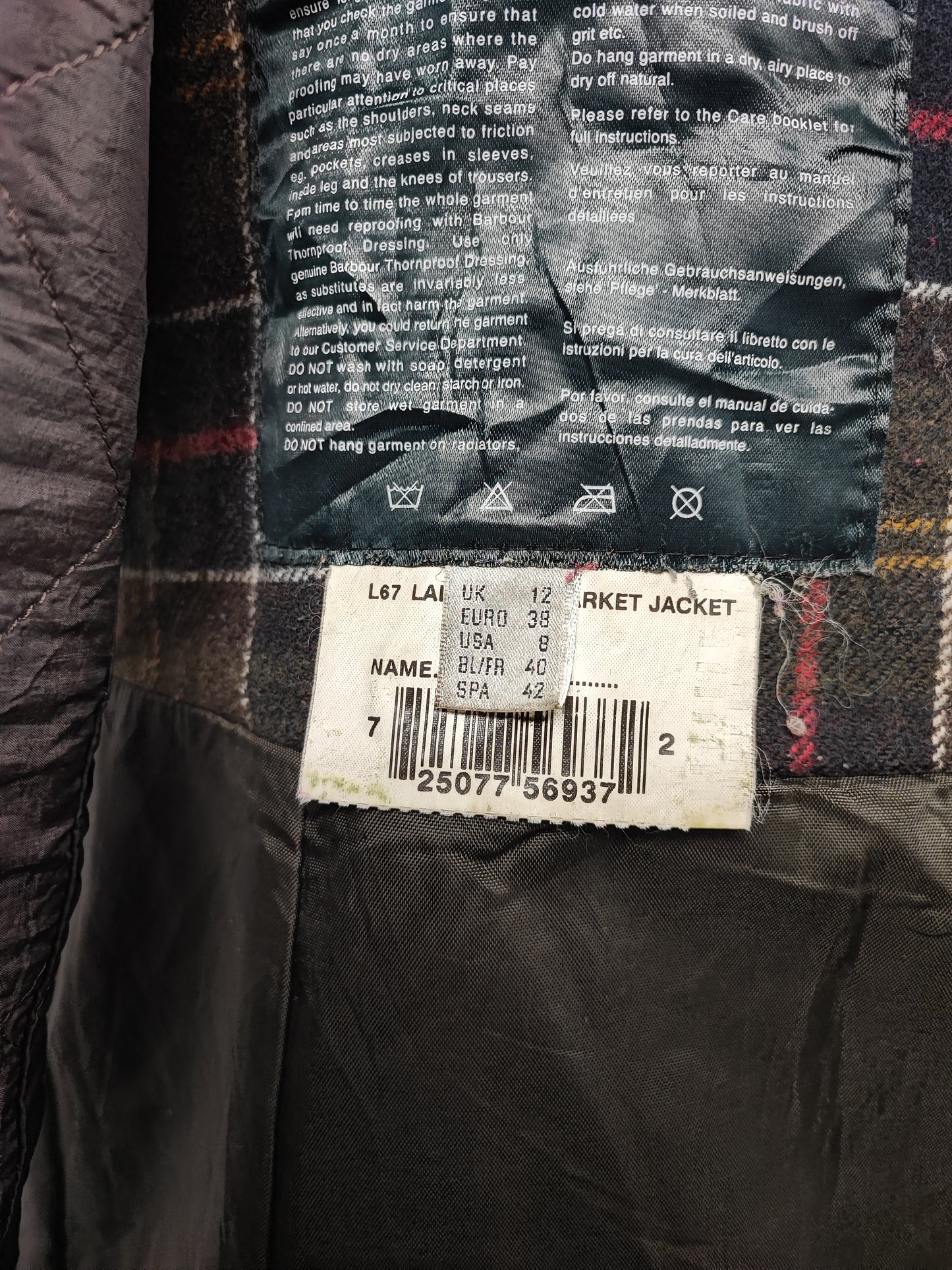 Giacca Barbour Newmarket donna Verde UK12 Medium Lady Olive Newmarket jacket Size UK12