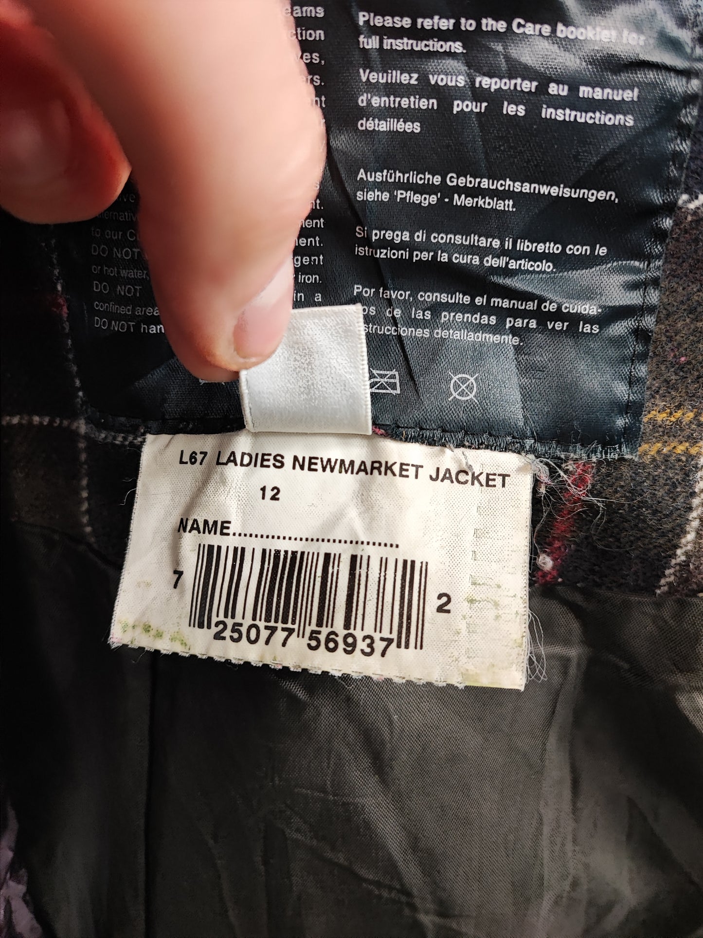 Giacca Barbour Newmarket donna Verde UK12 Medium Lady Olive Newmarket jacket Size UK12