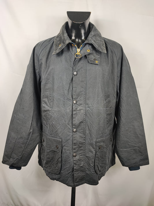 Barbour Giacca Bedale Uomo Vintage Blu C48/122cm Bedale Navy waxed jacket Size XL