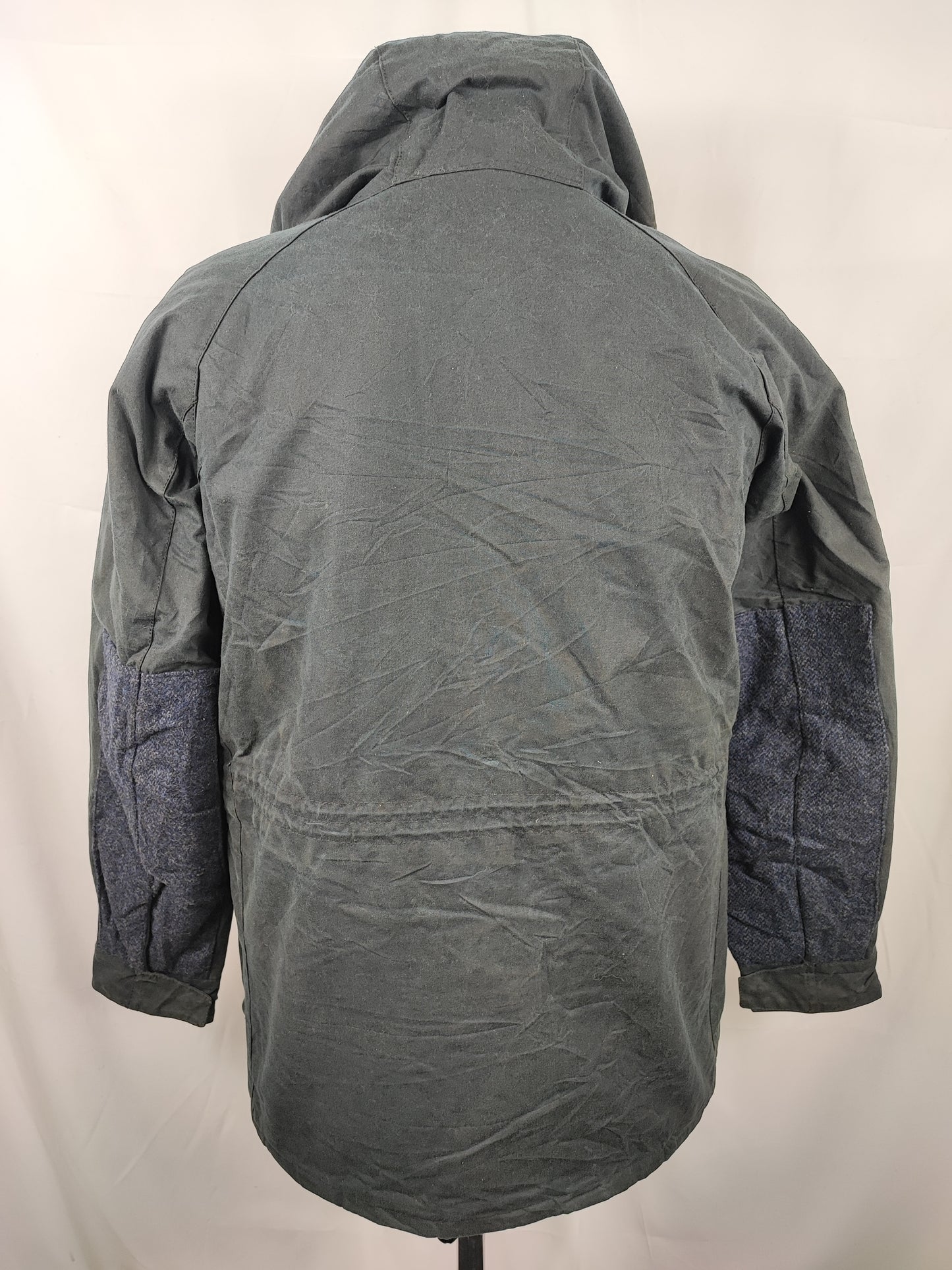 Parka Barbour Nautical blu uomo con cappuccio Medium - Man Navy Coll Wax Jacket size Medium