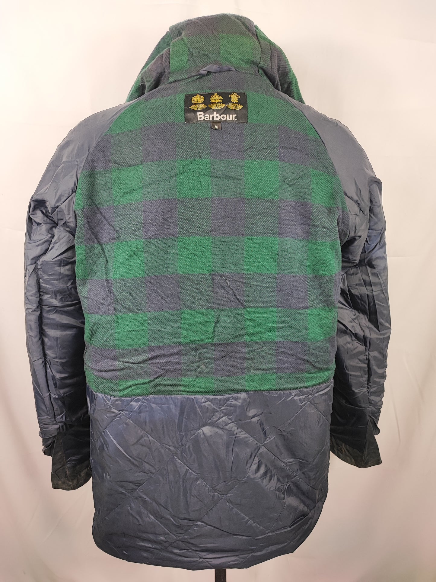 Parka Barbour Nautical blu uomo con cappuccio Medium - Man Navy Coll Wax Jacket size Medium