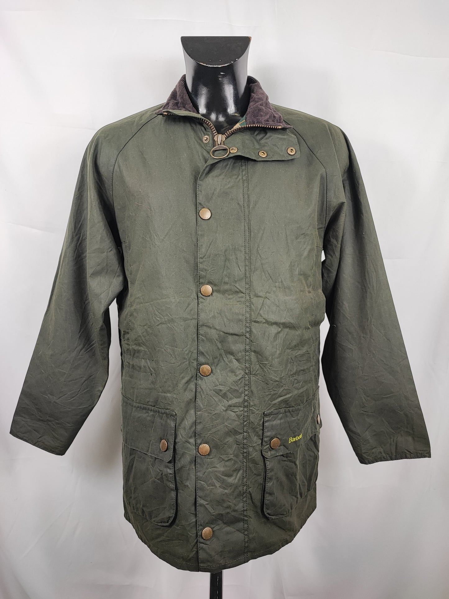 Giacca Barbour da uomo verde cerata Smu Burnell Small- Sage Man Wax Smu Burnell Jacket size S
