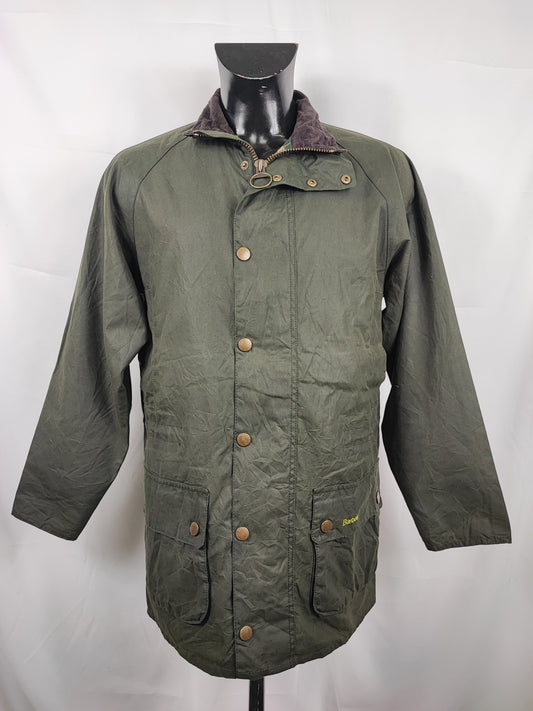 Giacca Barbour da uomo verde cerata Smu Burnell Small- Sage Man Wax Smu Burnell Jacket size S