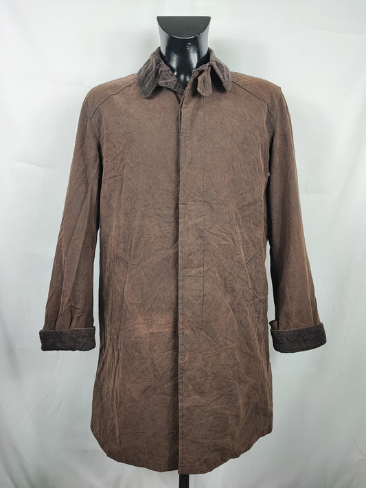 Cappotto Barbour uomo Merton mac marrone M- Man Merton brown wax trench coat size Medium