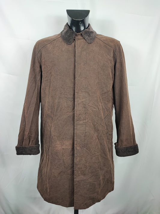 Cappotto Barbour uomo Merton mac marrone M- Man Merton brown wax trench coat size Medium