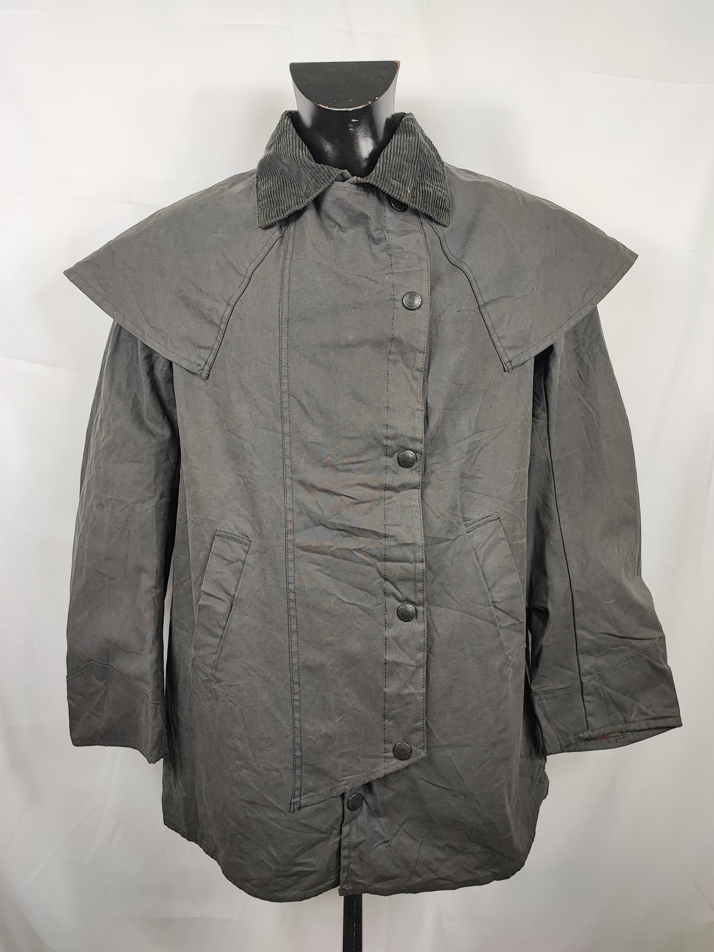 RARO Barbour Backhouse nero C42/107 cm Riding Black Wax Jacket Size Large
