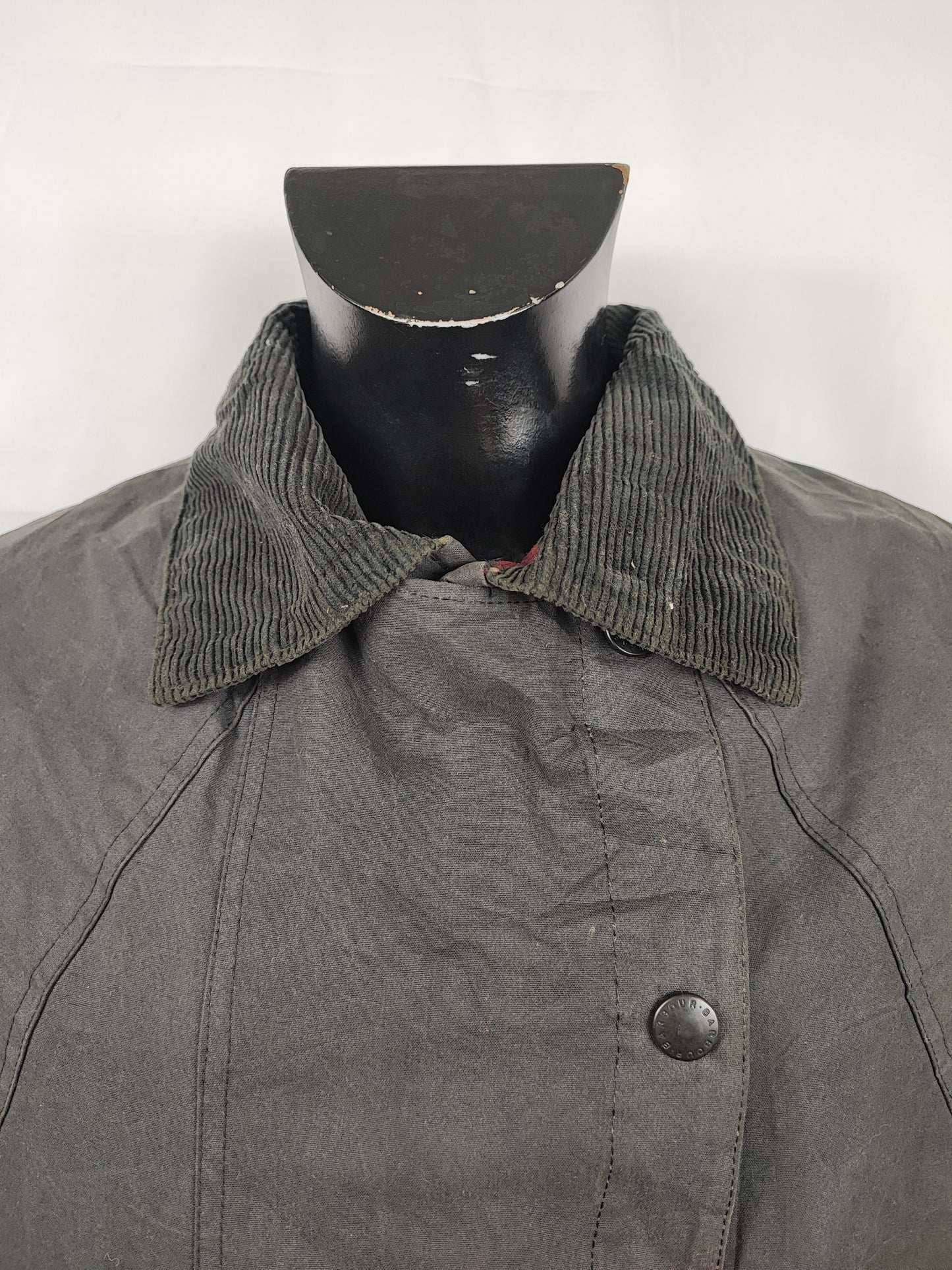 RARO Barbour Backhouse nero C42/107 cm Riding Black Wax Jacket Size Large
