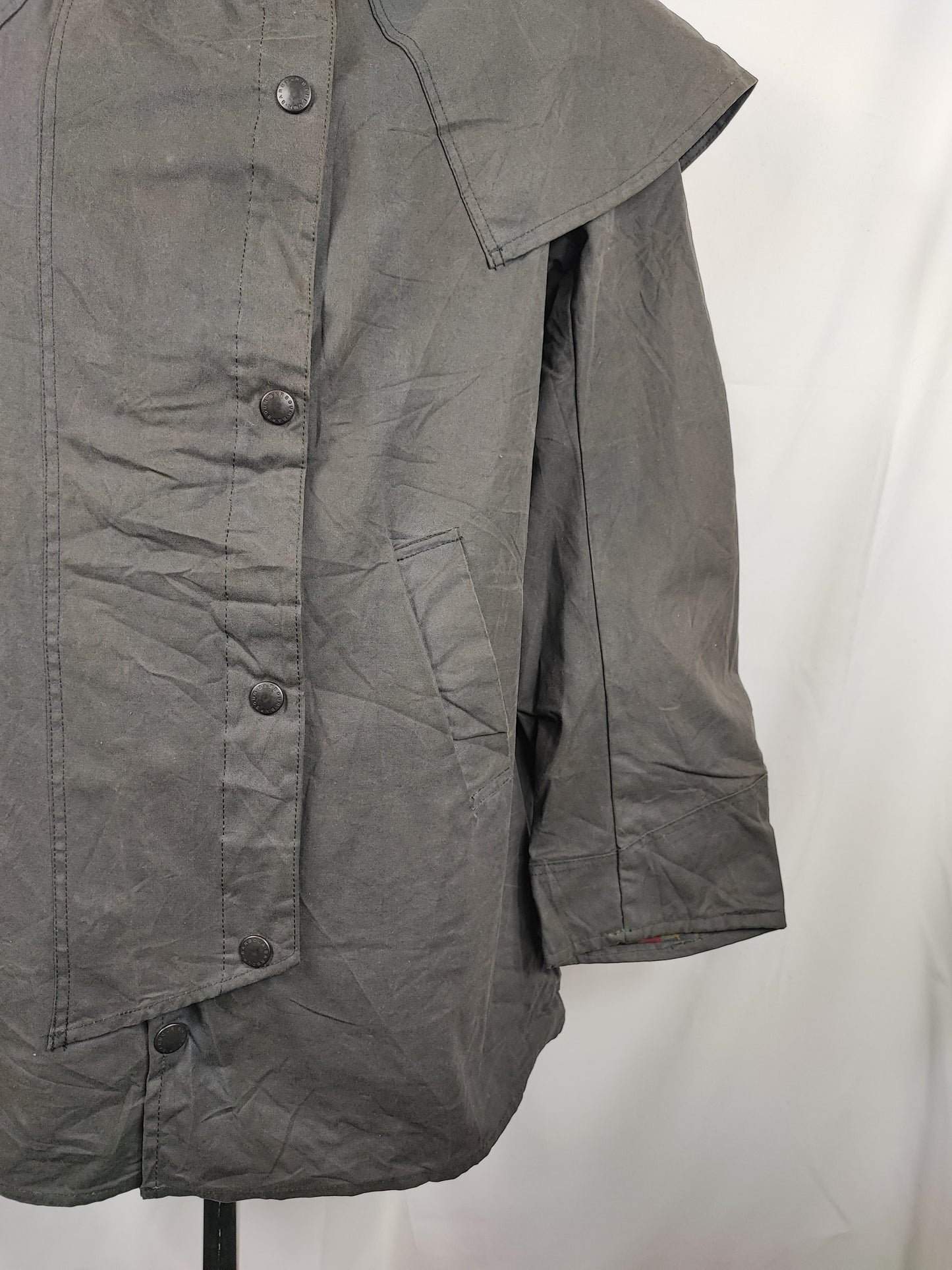 RARO Barbour Backhouse nero C42/107 cm Riding Black Wax Jacket Size Large